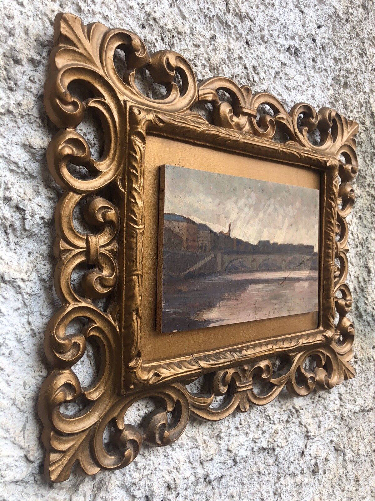 QUADRO VINTAGE DIPINTO A OLIO SU TAVOLA