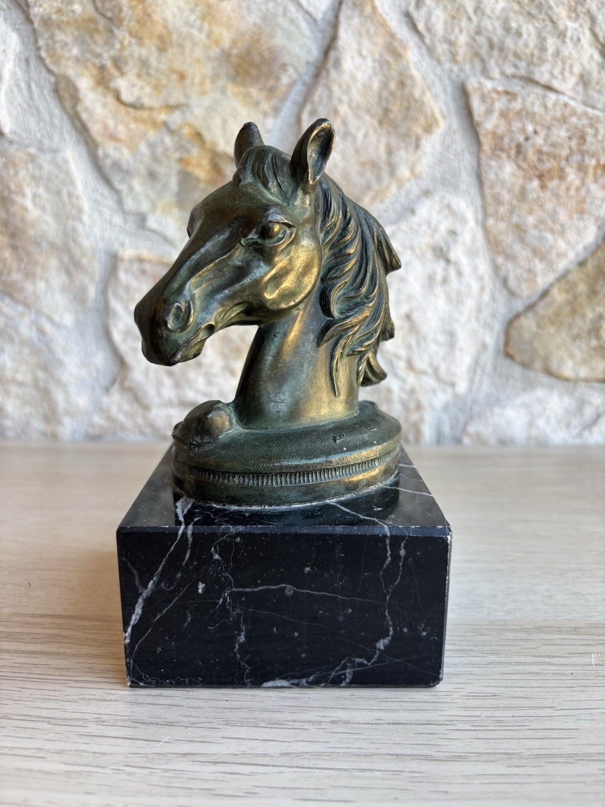 Scultura Vintage Cavallo In Bronzo