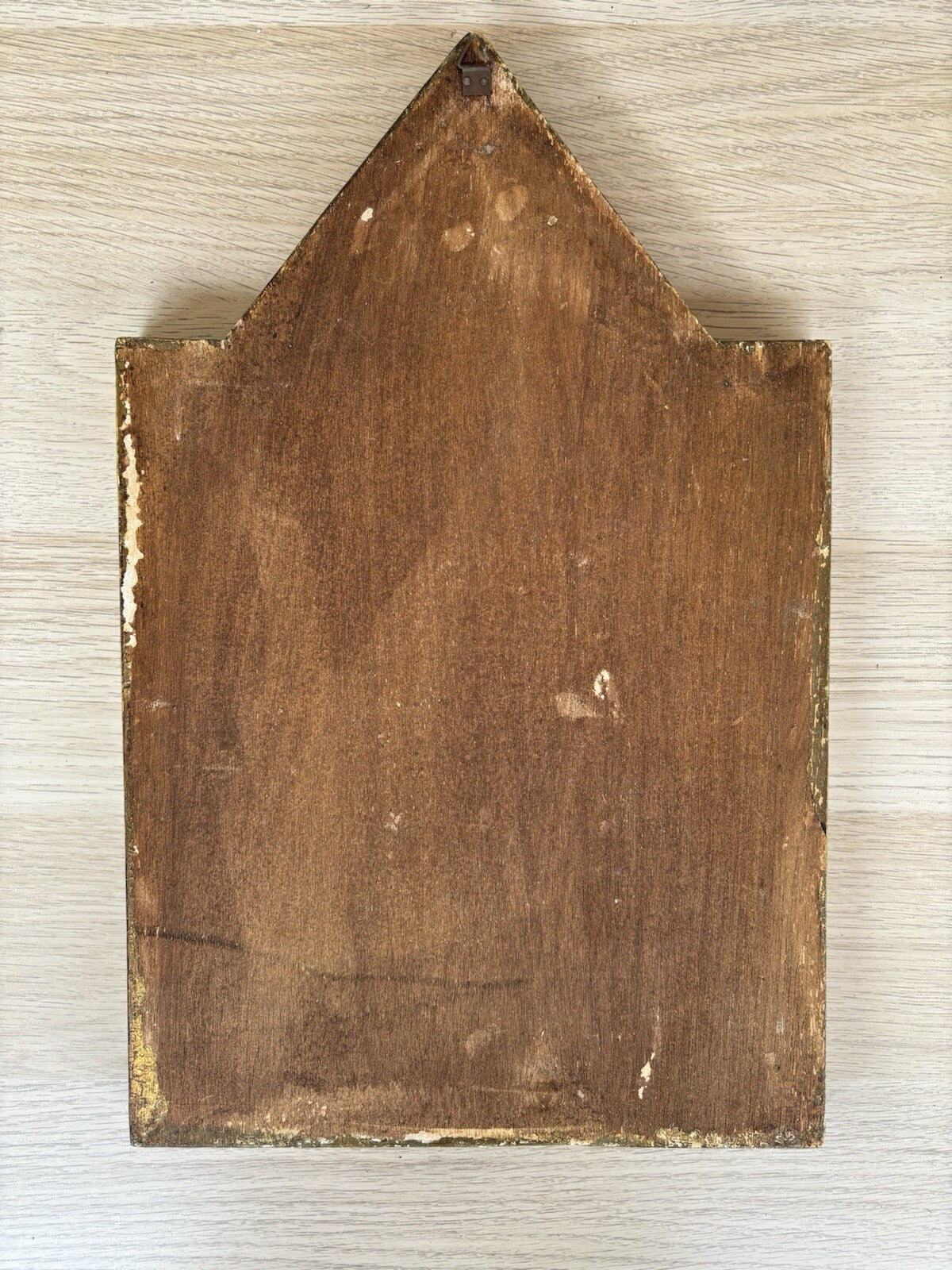 Icona Religiosa Vintage In Legno, Con Stampa