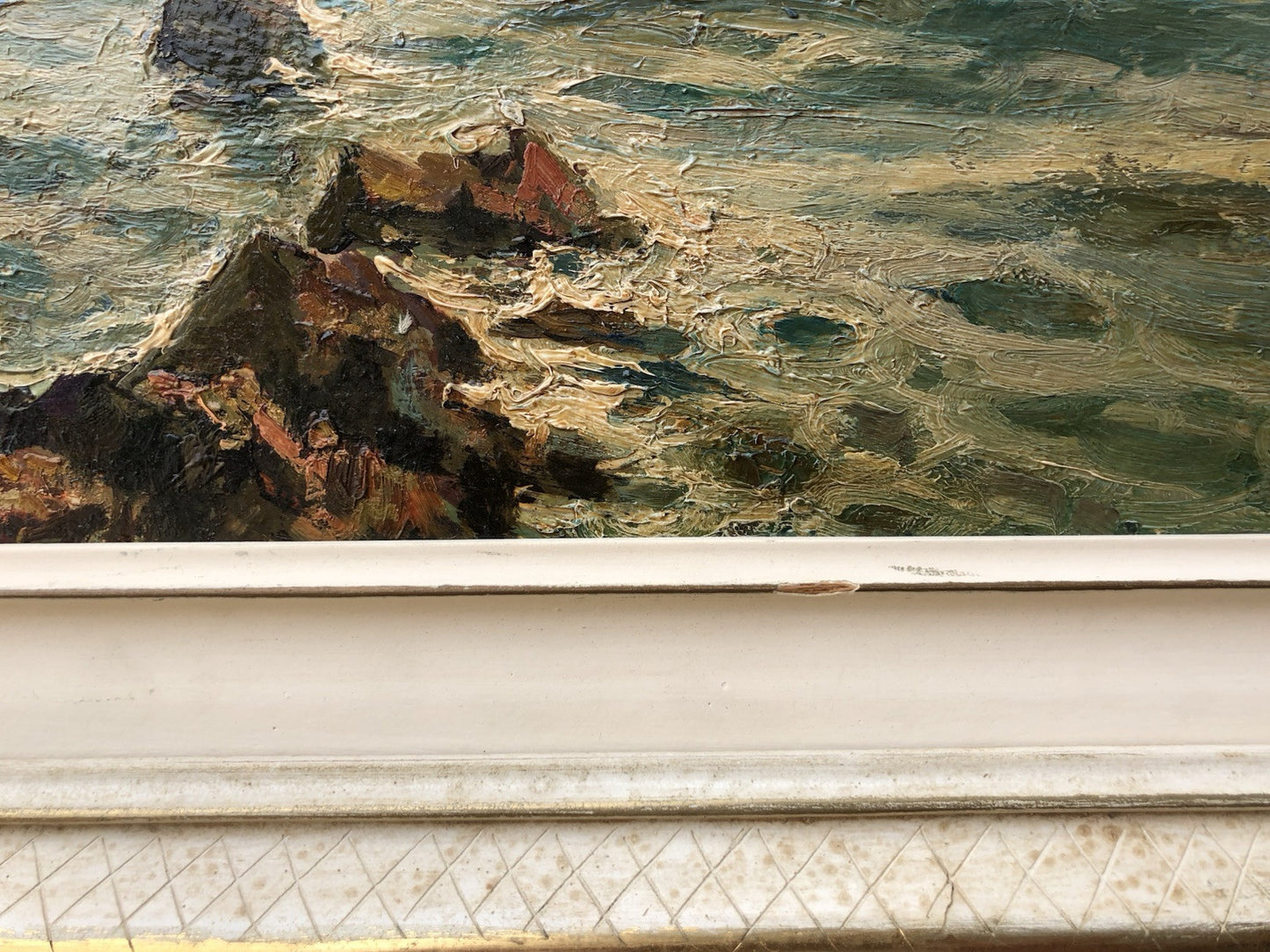 Quadro -Marina Napoli- dipinto a olio su tavola