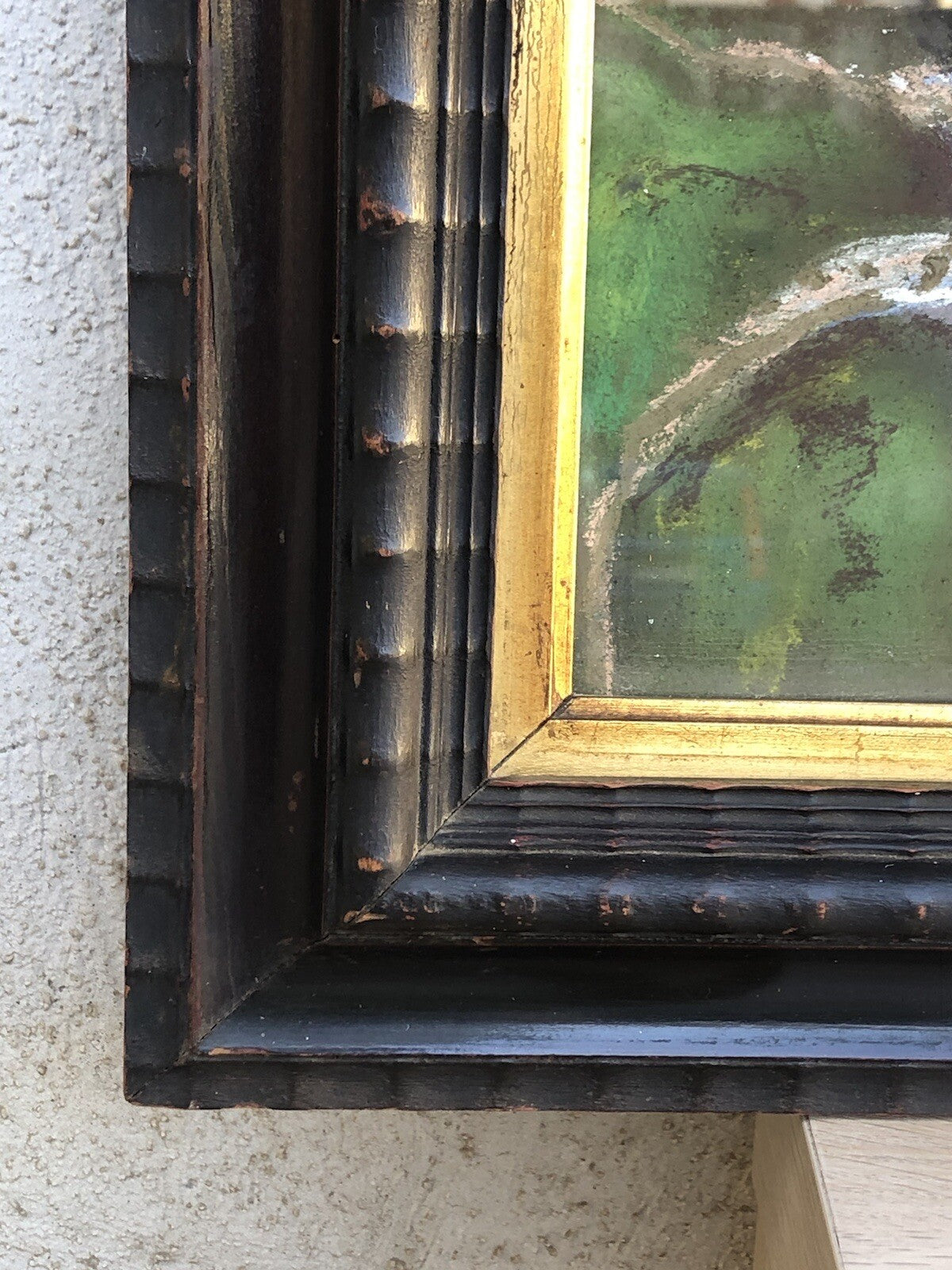 Quadro antico -Natura Morta- dipinto a pastello su tavoletta