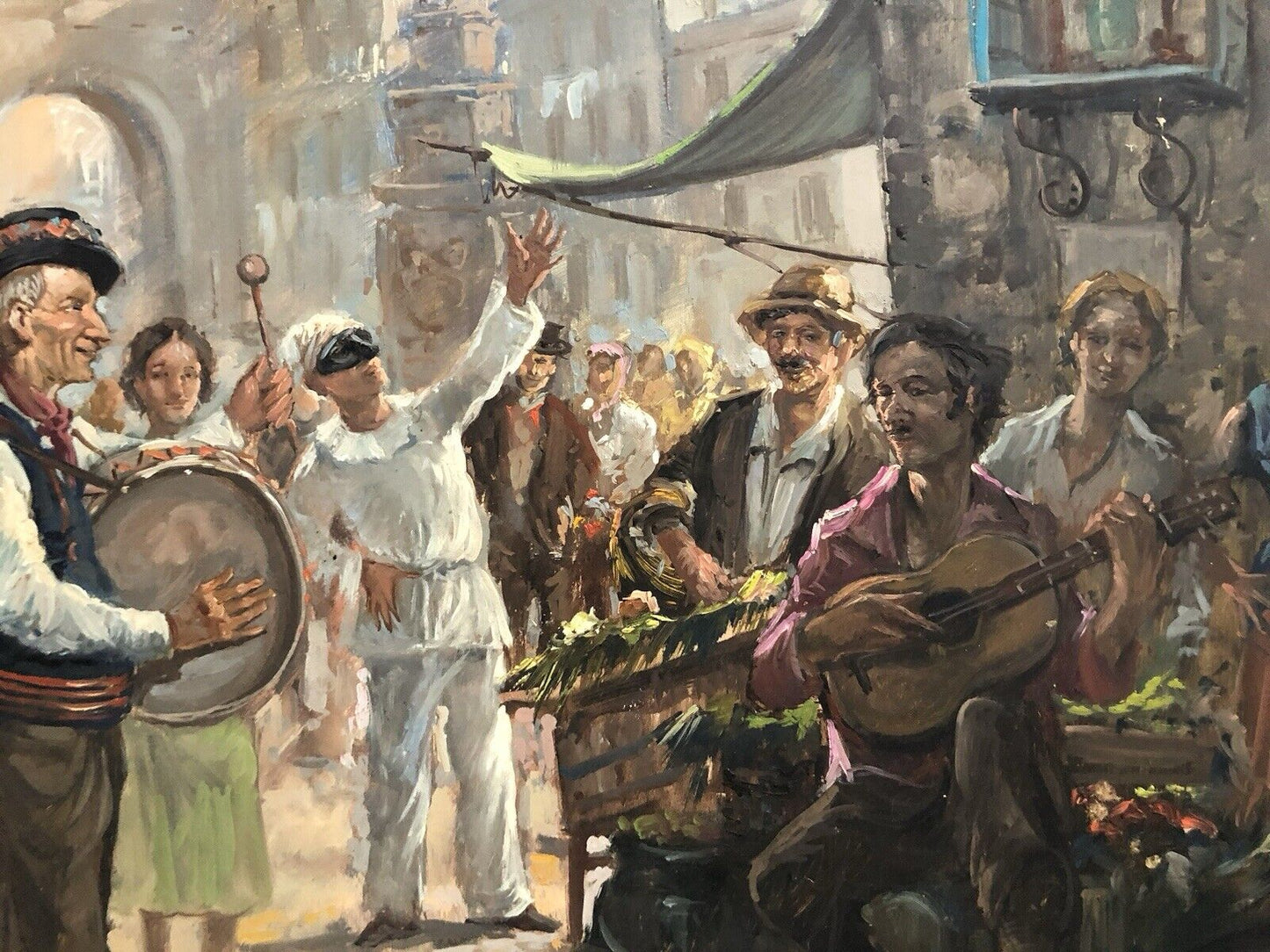 Quadro -Scena Allegorica Napoletana- dipinto a olio