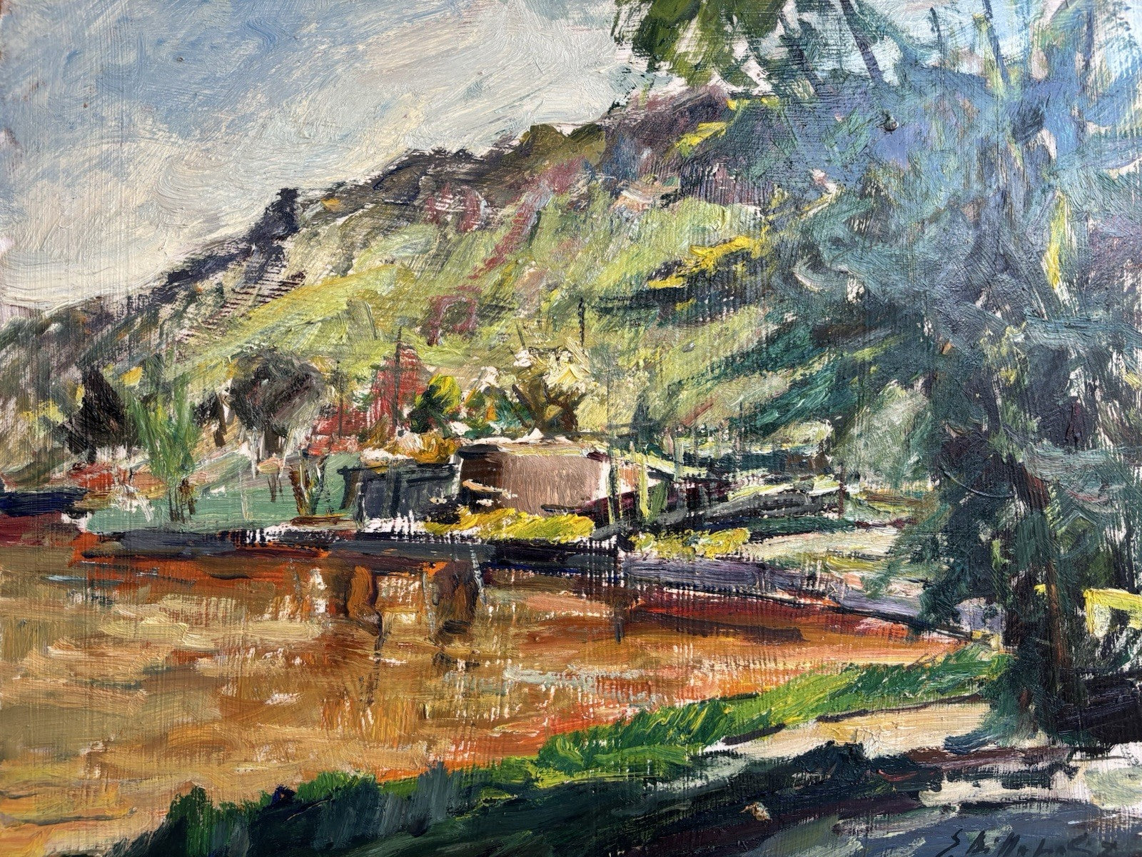 Quadro -Paesaggio- Edmondo Di Napoli dipinto a olio