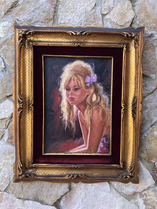 Quadro -Figura Di Donna- dipinto a olio su tela