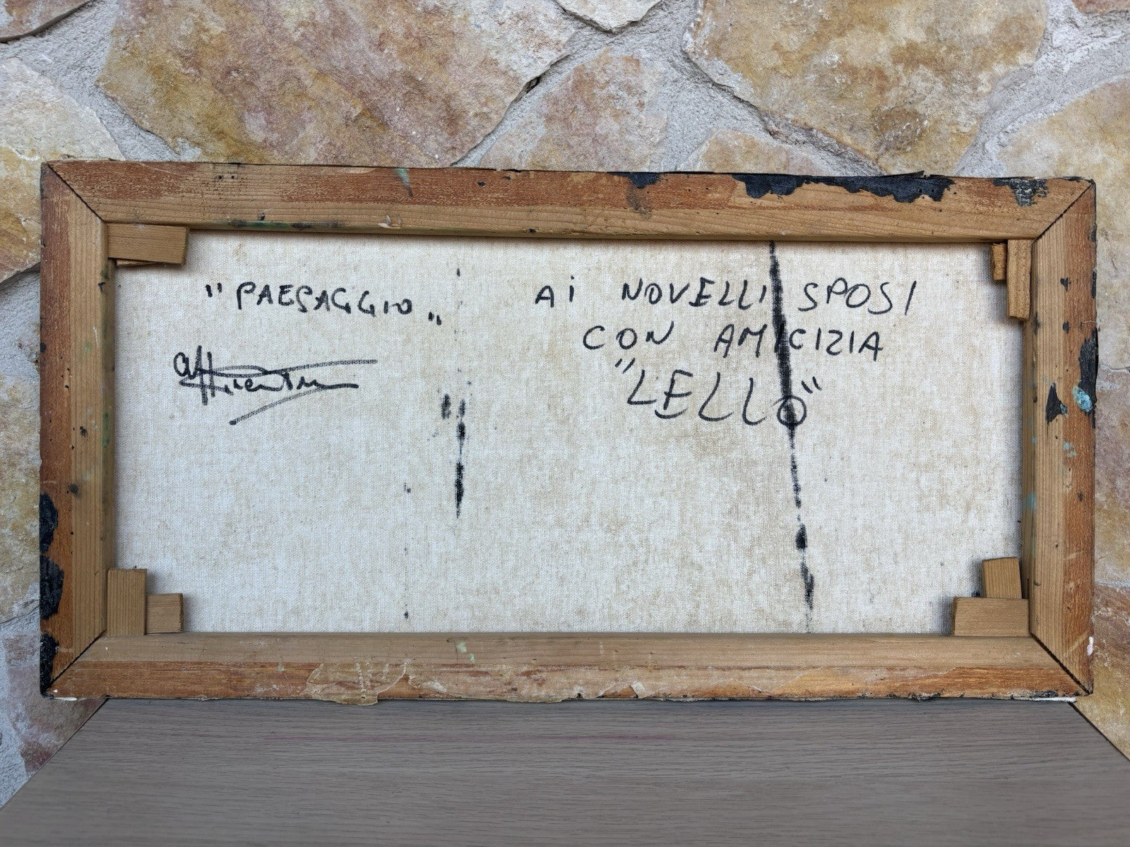 Quadro -Paesaggio- Marcello Piacentini dipinto a olio su tela