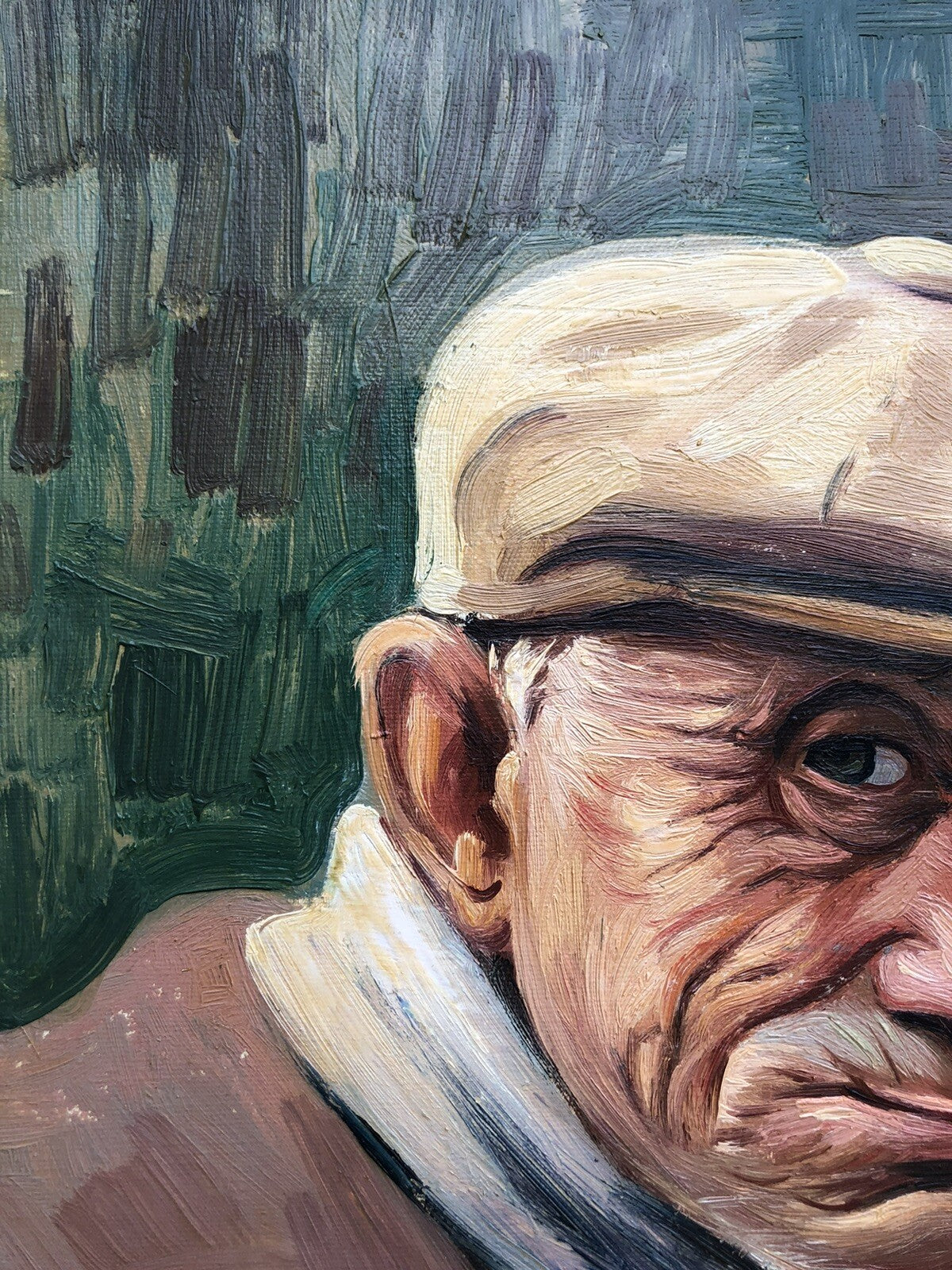Quadro vintage -Figura Anziano- dipinto a olio su tela