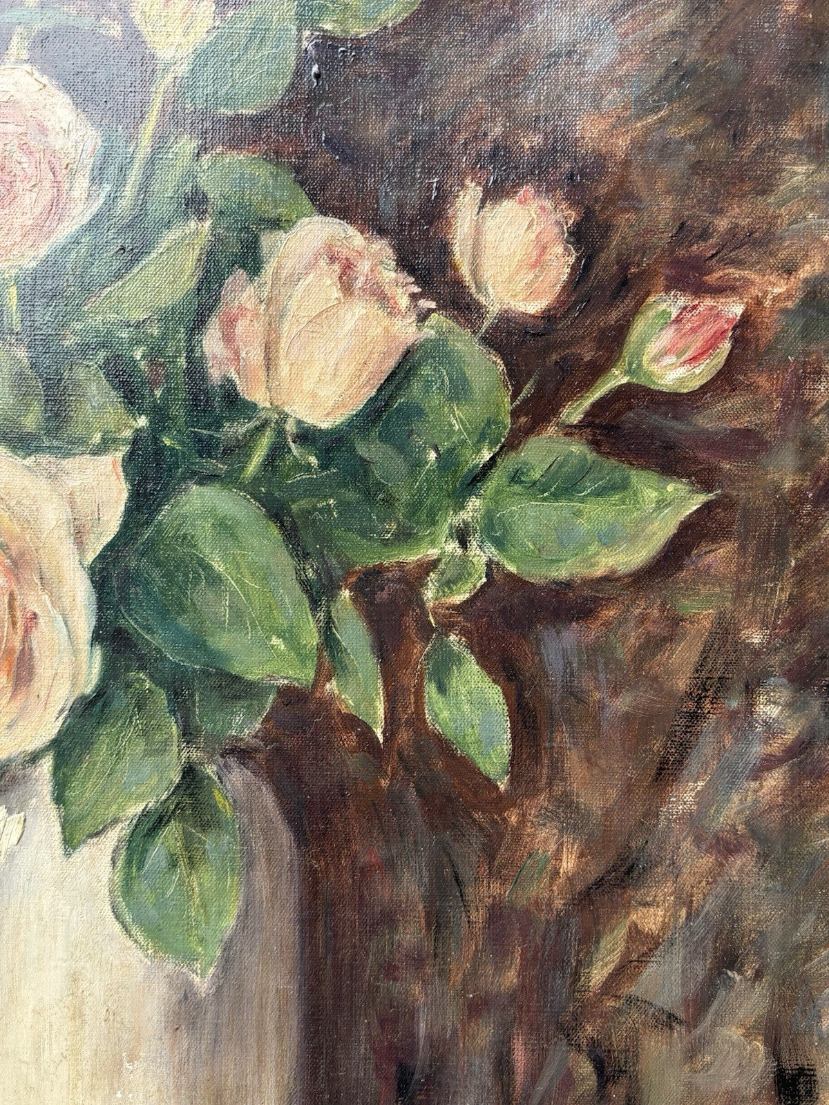 Quadro -Vaso Con Fiori- dipinto a olio su tela