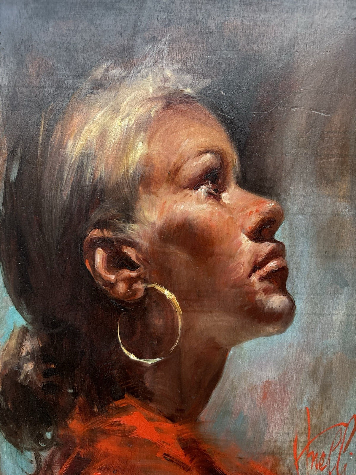 Quadro -Figura Di Donna- Luigi Anelli- dipinto a olio