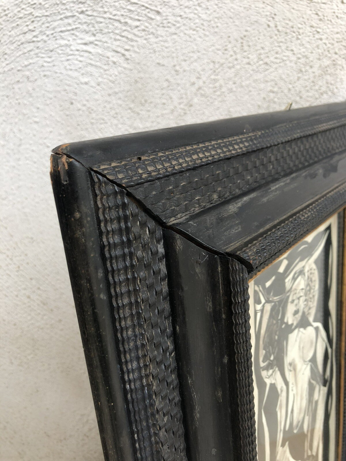 Quadro antico -Nudo- tecnica mista su carta
