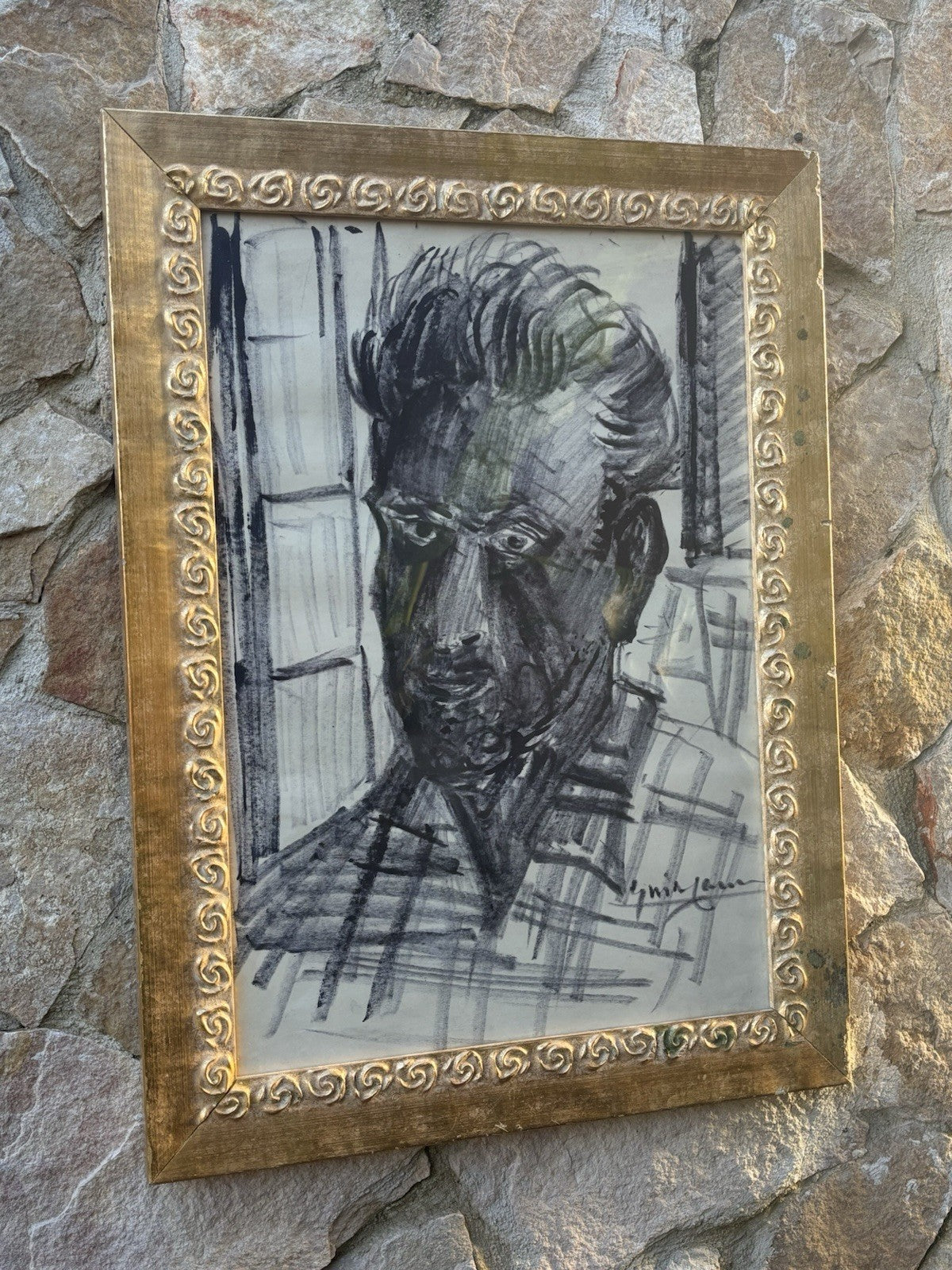 Quadro -Figura- Guido Casciaro tecnica mista su carta