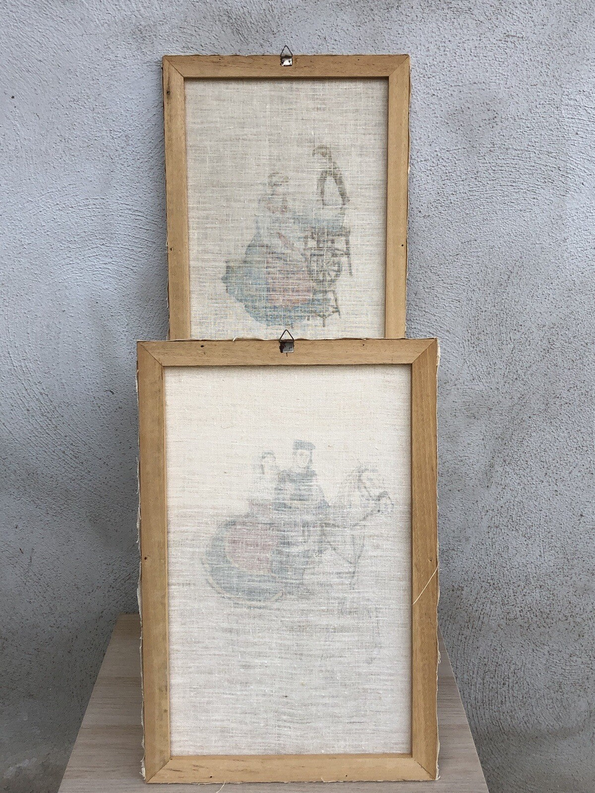 Coppia di quadri stampe su tela lino vintage - Soggetti Sardi