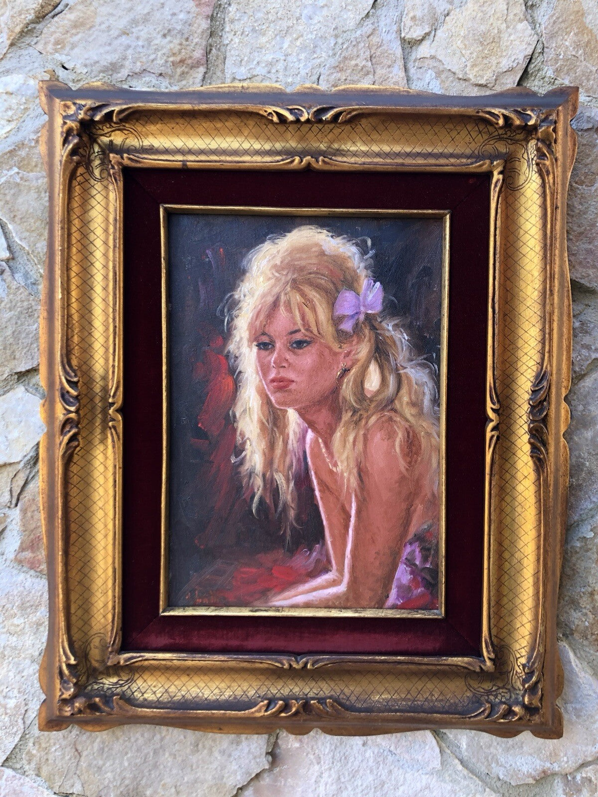 Quadro -Figura Di Donna- dipinto a olio su tela