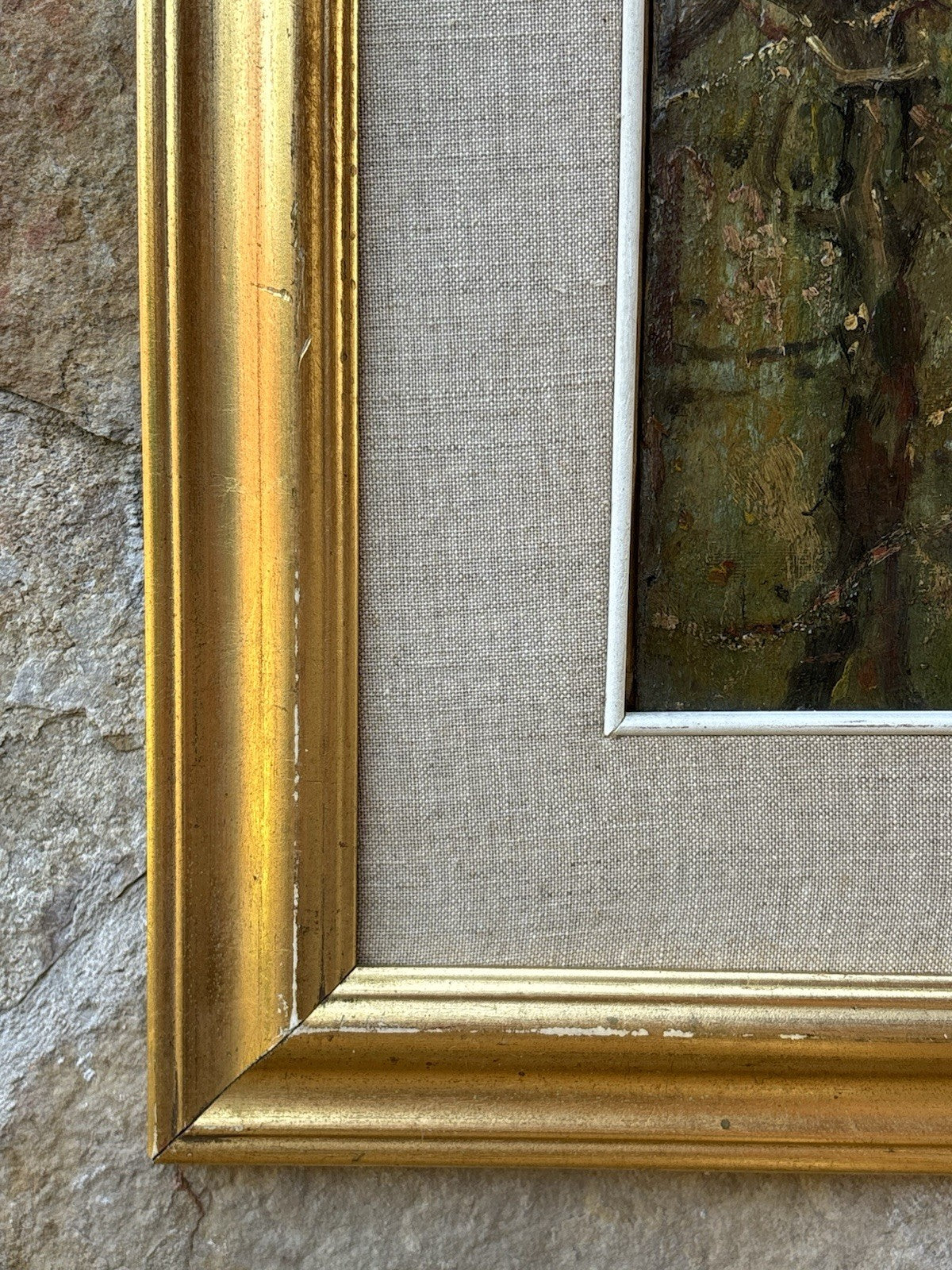 Quadro antico -Paesaggio- Gennaro Villani dipinto a olio su tavoletta
