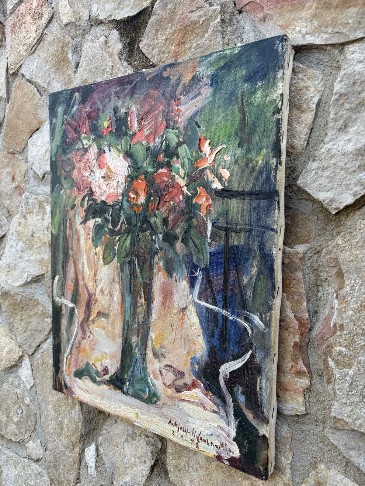 Quadro -Vaso Con Fiori- Nicola Canzanella dipinto a olio su tela
