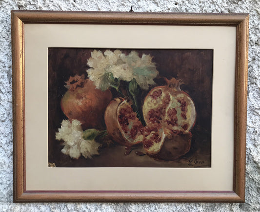 Quadro dipinto antico -Natura Morta- Giuseppe Alberto Cocco