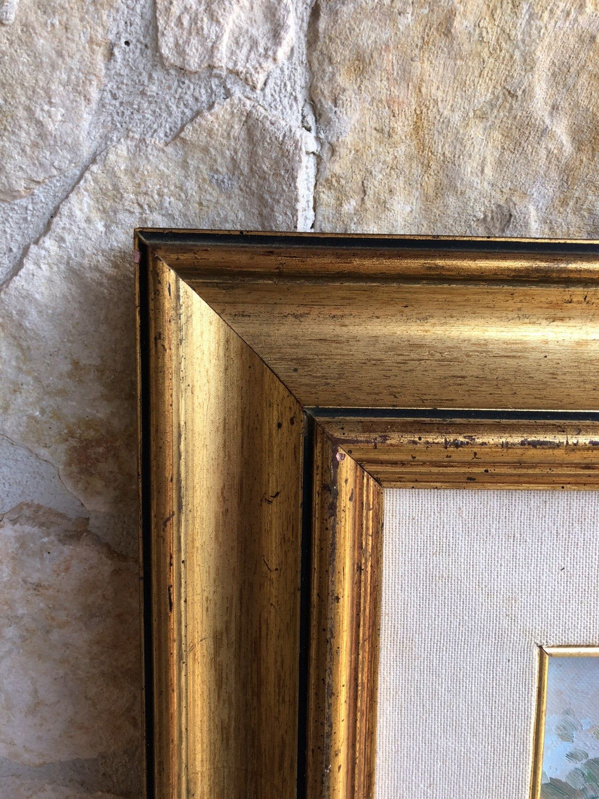 Quadro -Paesaggio Con Ruscello- dipinto a olio su tela