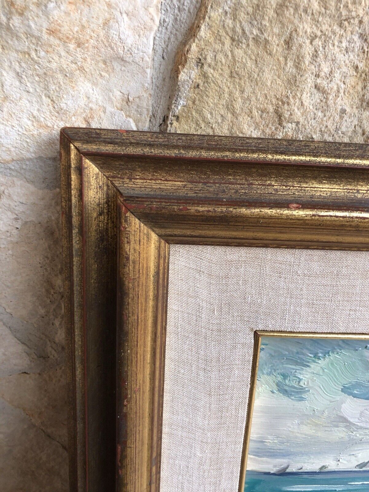 Quadro -Marina- dipinto a olio su tavola
