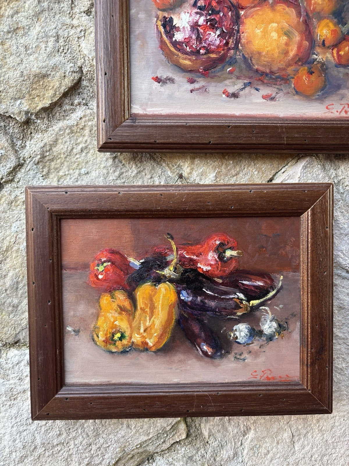 Tris di quadri -Natura Morta- Giovanni Pane- dipinti a olio