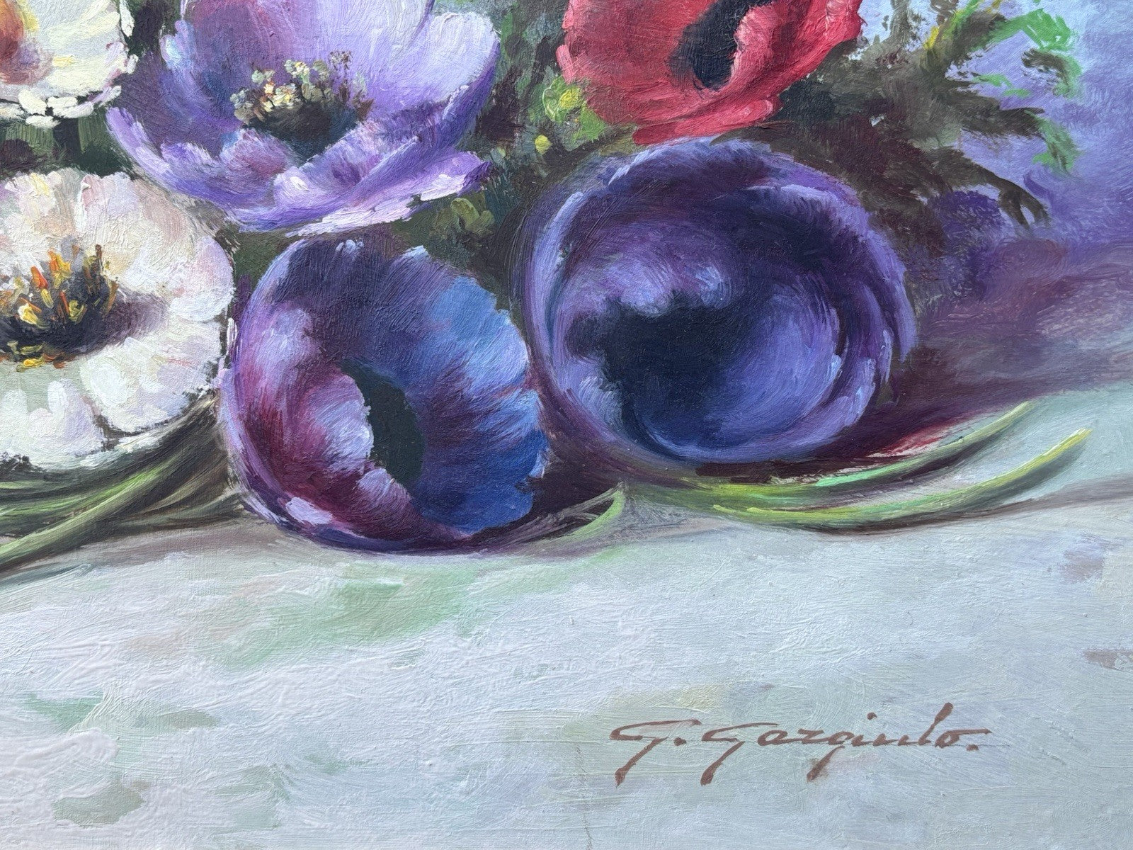 Quadro -Fiori- Giuseppe Gargiulo dipinto a olio