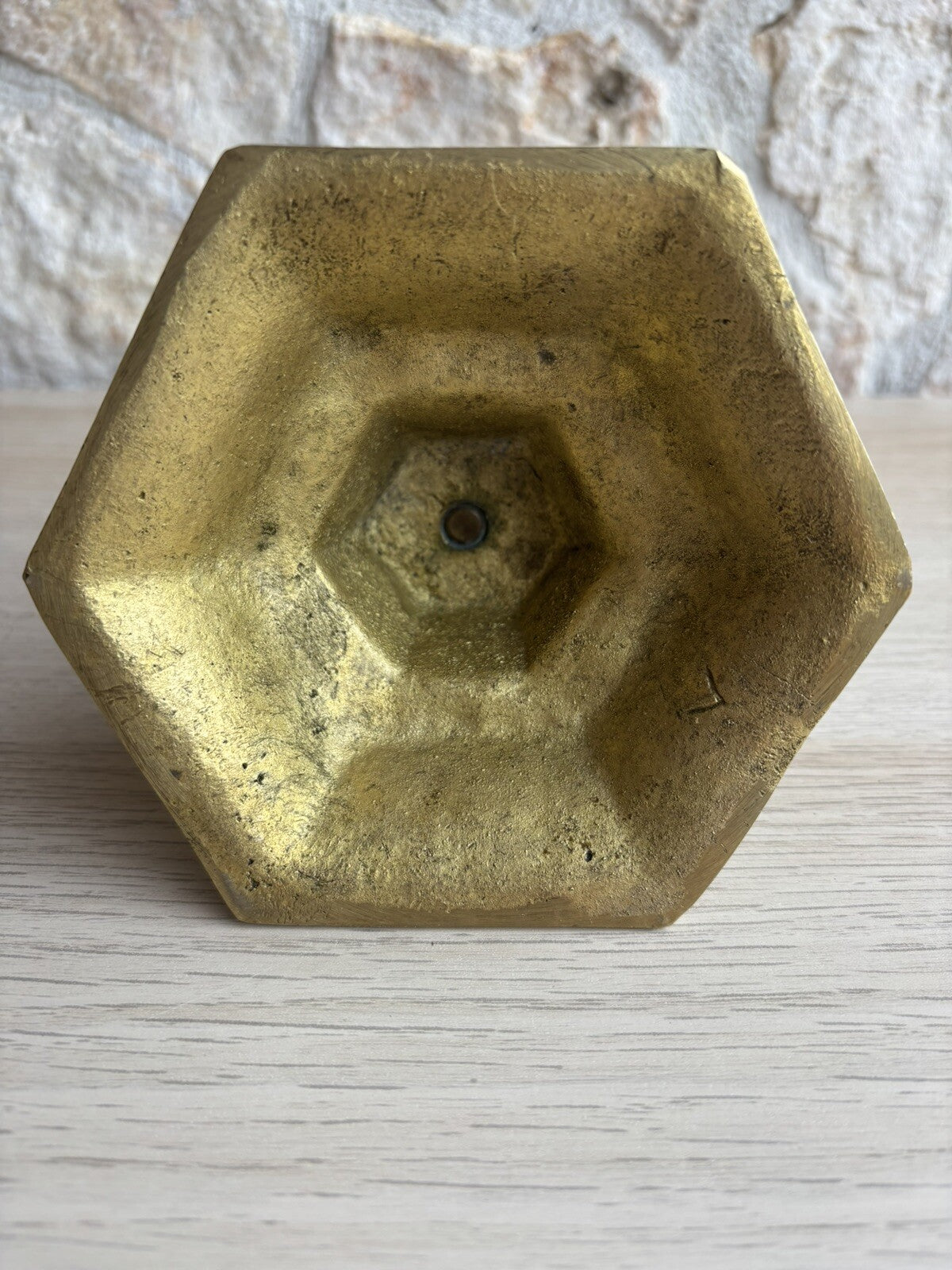 Candelabro Portacandele Vintage In Ottone