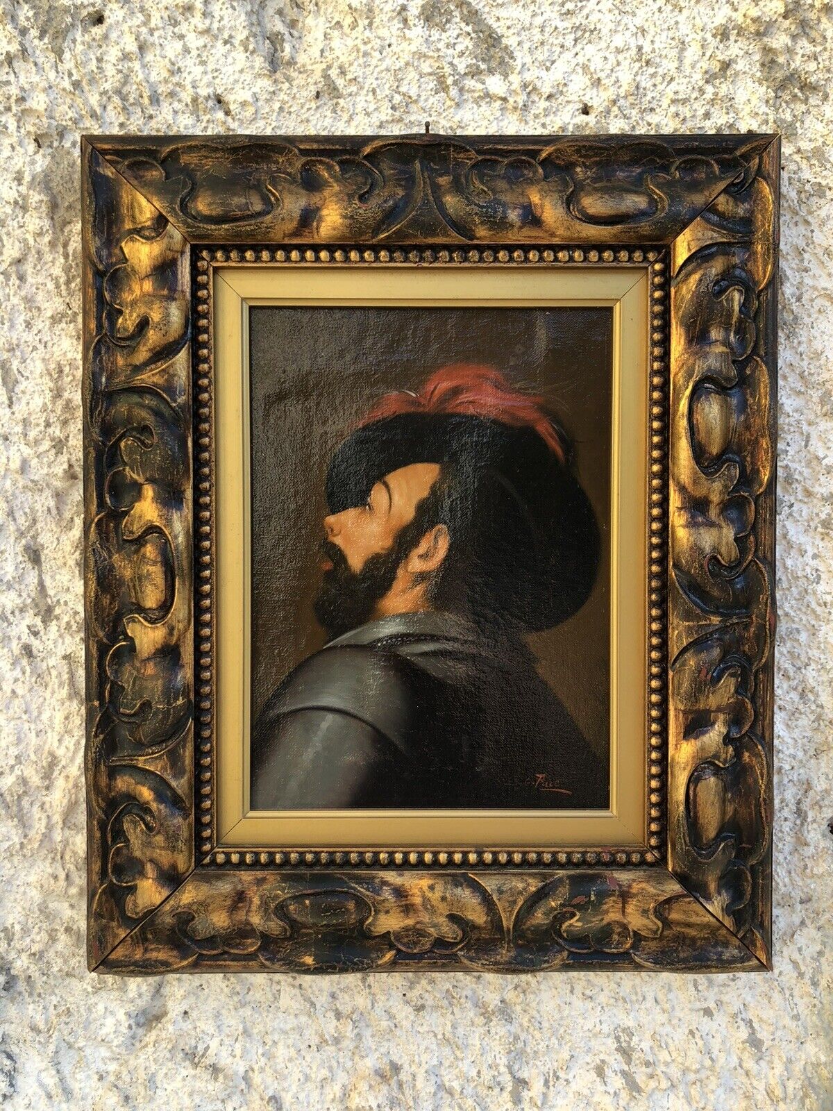 Quadro vintage -Figura- dipinto a olio su tela