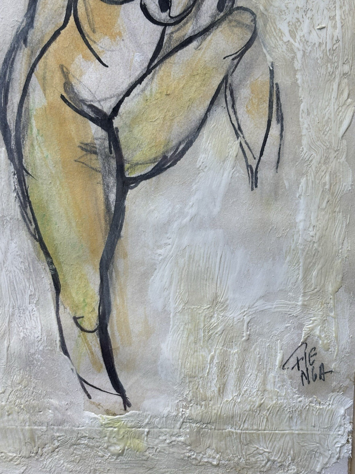 Quadro -Nudi Di Donna- Fienga realizzati a tecnica mista su carta