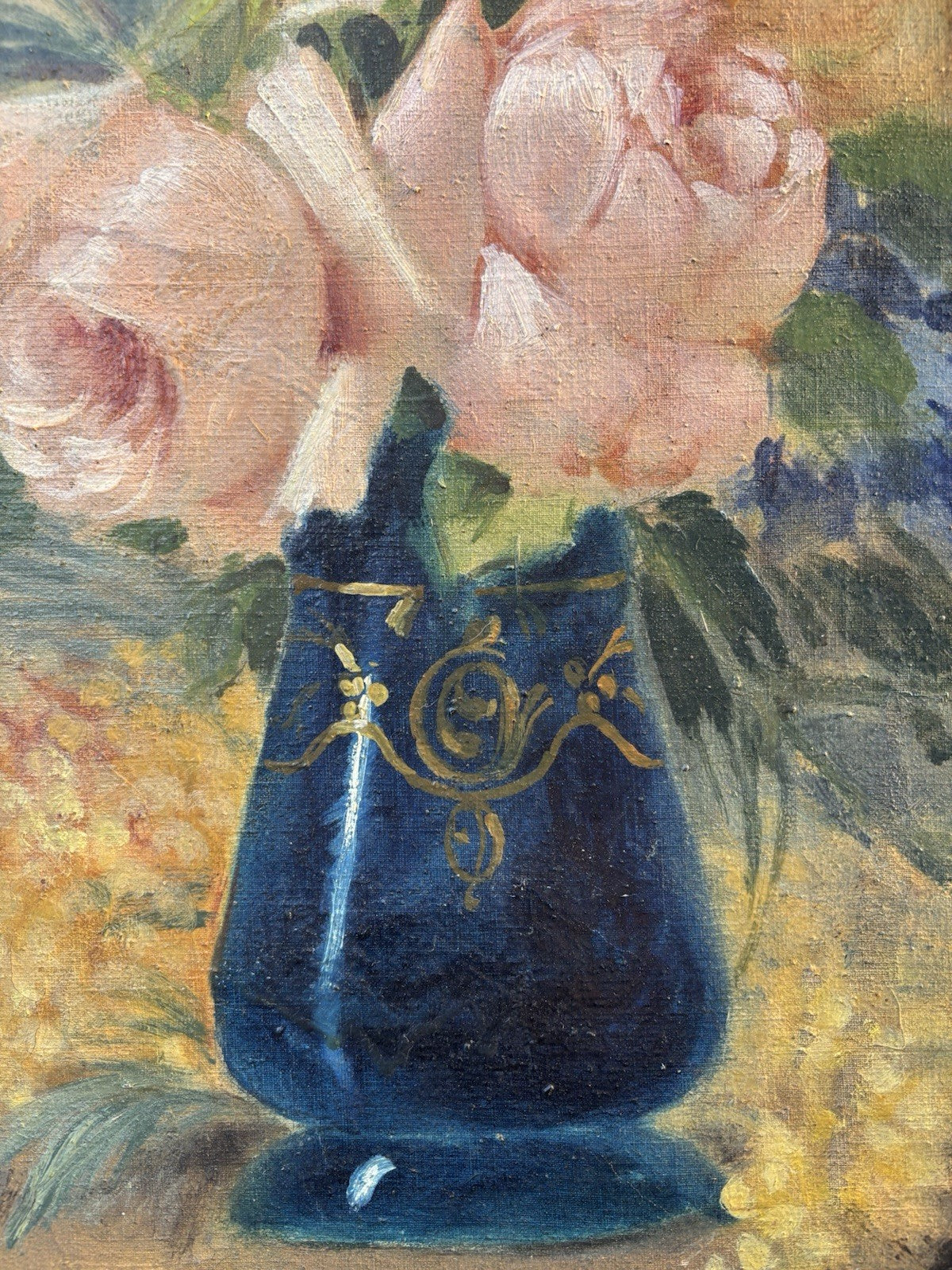 Quadro antico -Vaso Con Fiori- Giuseppe Alberto Cocco dipinto a olio su tela
