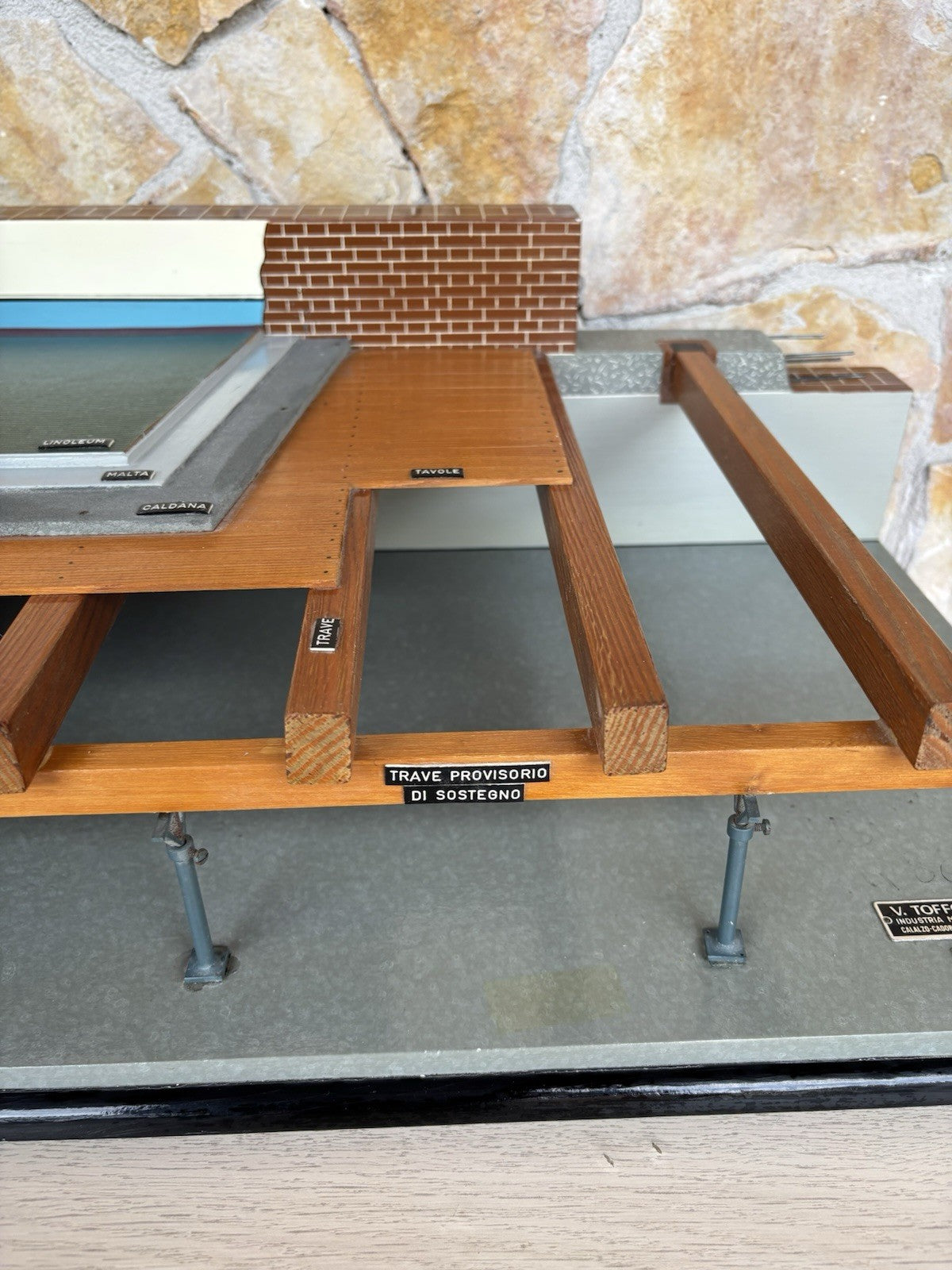 Modello Architettonico Didattico Vintage V.Toffoli E Figli