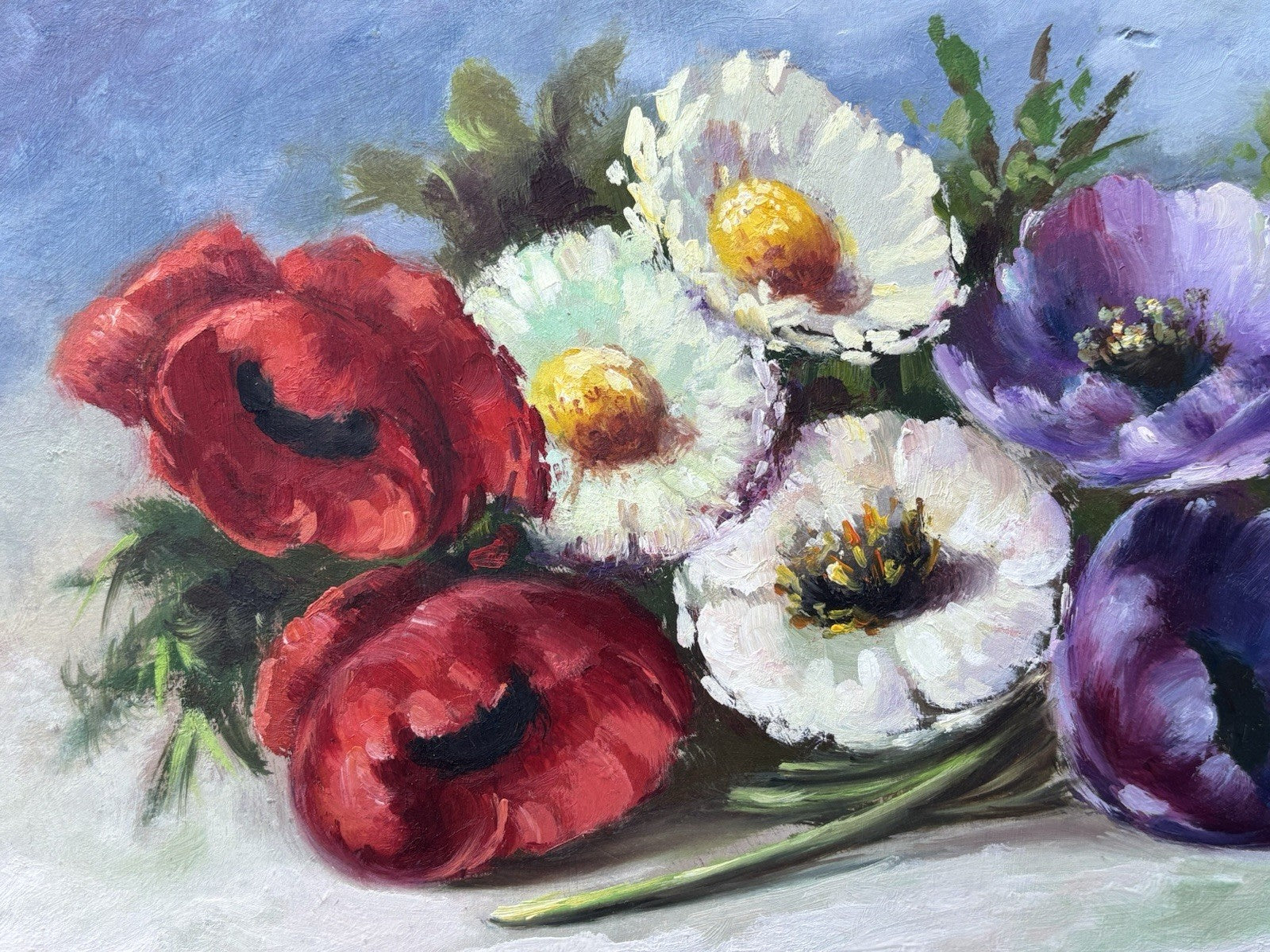 Quadro -Fiori- Giuseppe Gargiulo dipinto a olio