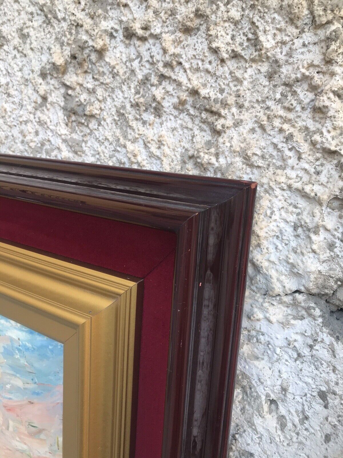 QUADRO VINTAGE DIPINTO A OLIO SU MASONITE