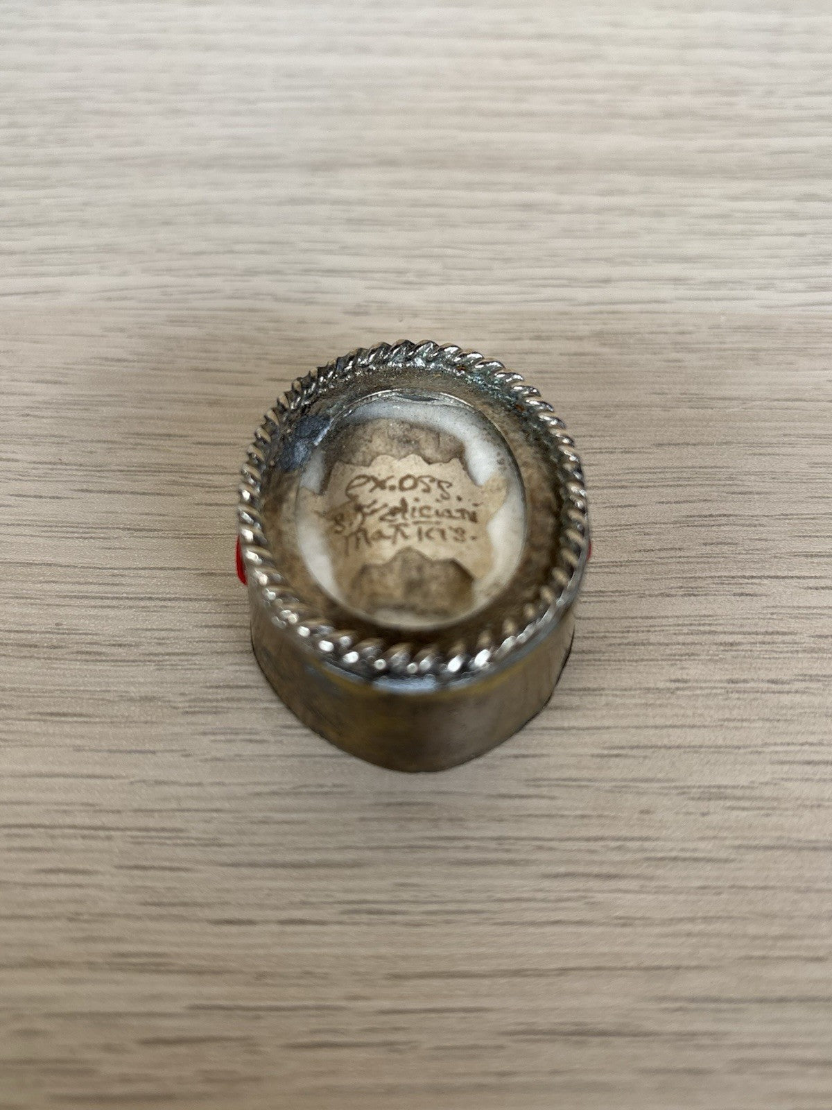 Reliquia Antica Con Sigillo Cera Lacca