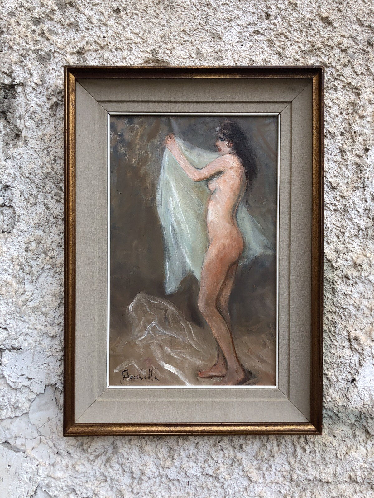 Quadro vintage -Nudo Artistico-dipinto a olio su tela