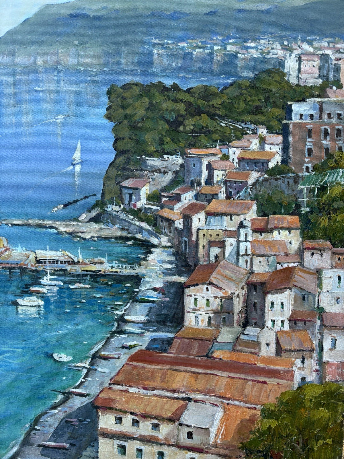 Quadro -Costiera Sorrentina- dipinto a olio su tela