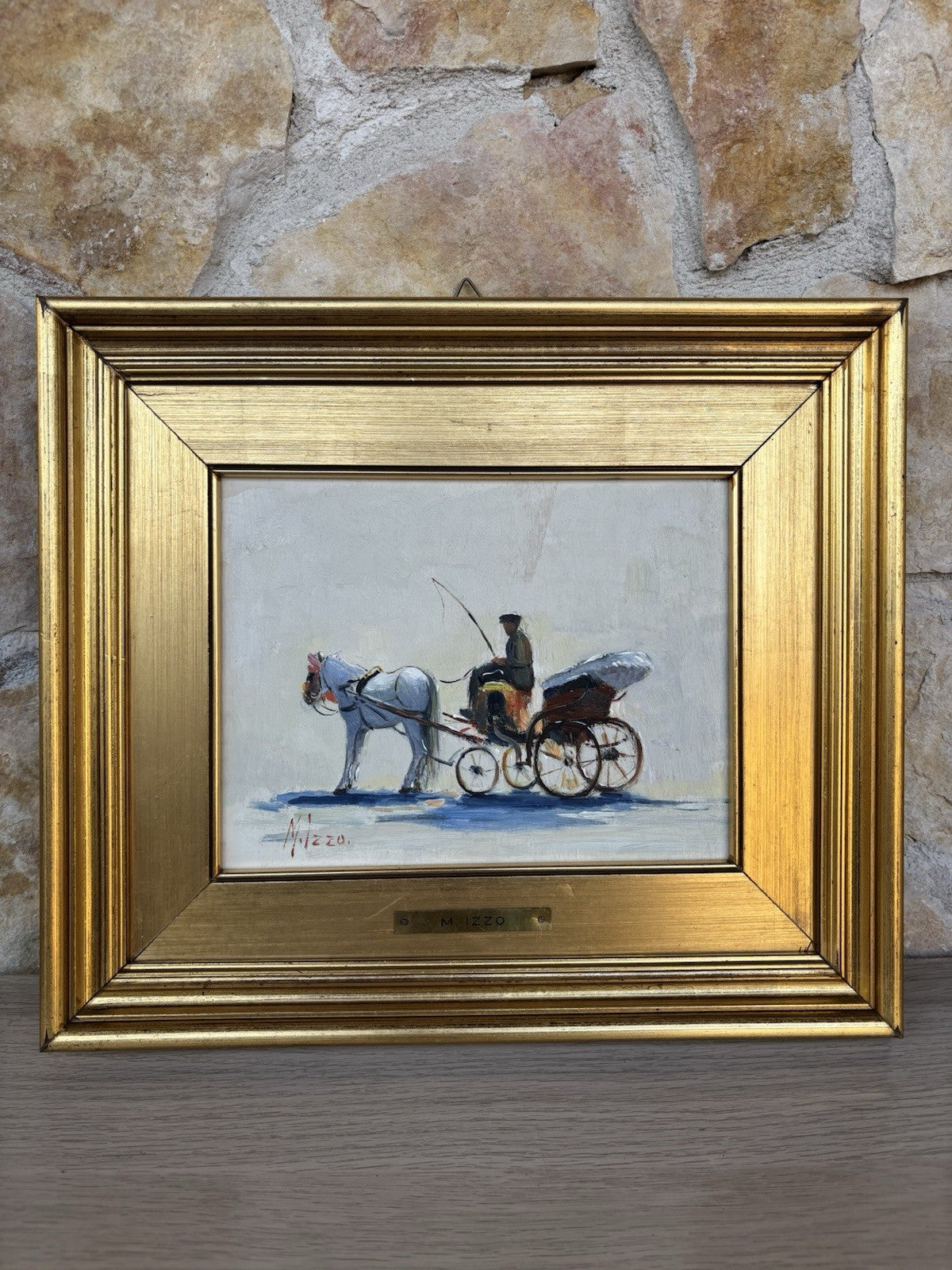 Quadro -La Carrozzella- Maria Izzo dipinto a olio