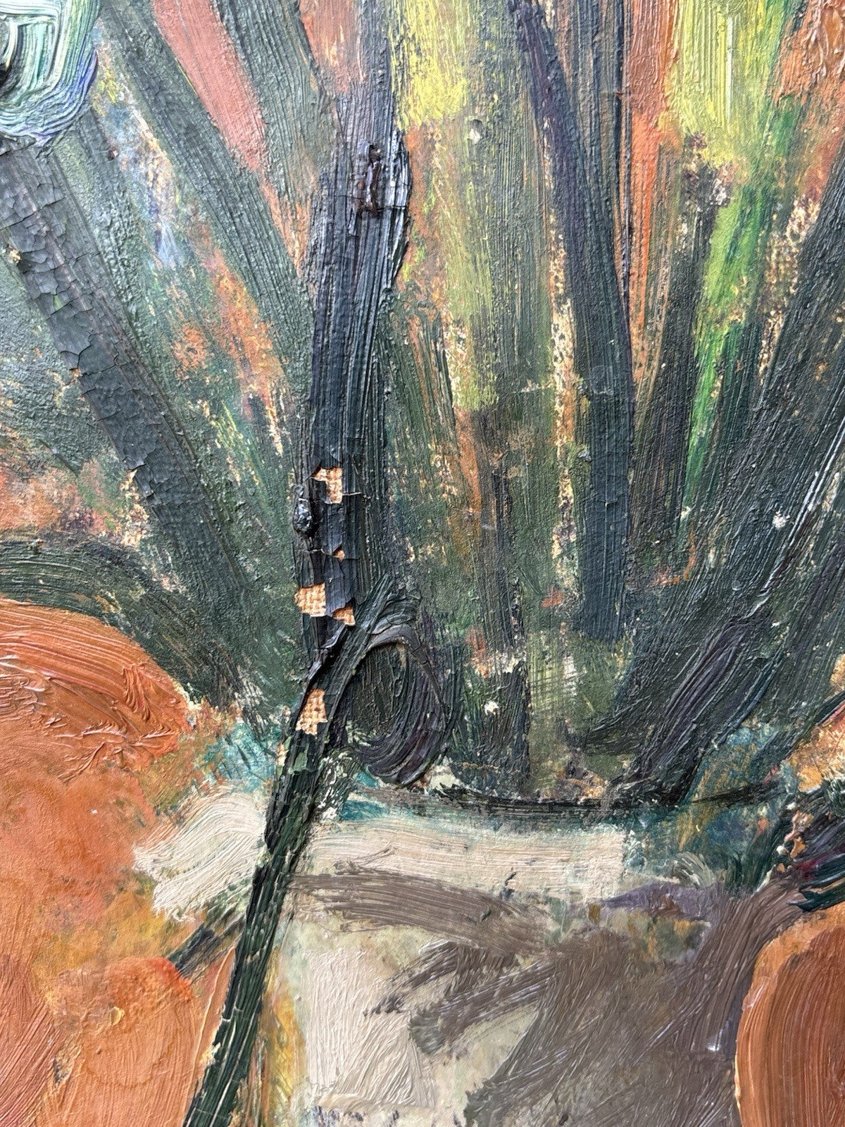 Quadro antico -Vaso Con Fiori- Manilo Giarrizzo- dipinto a olio su tela