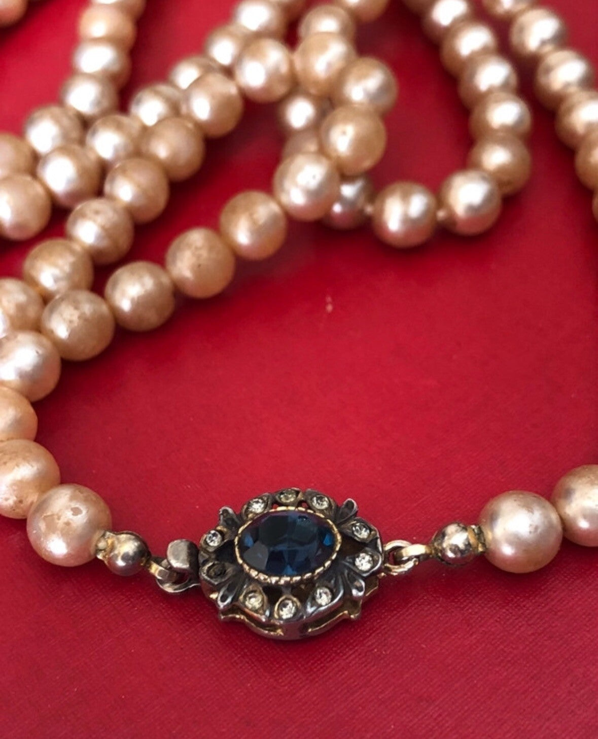 Collana Vintage Con Perle E Argento 925