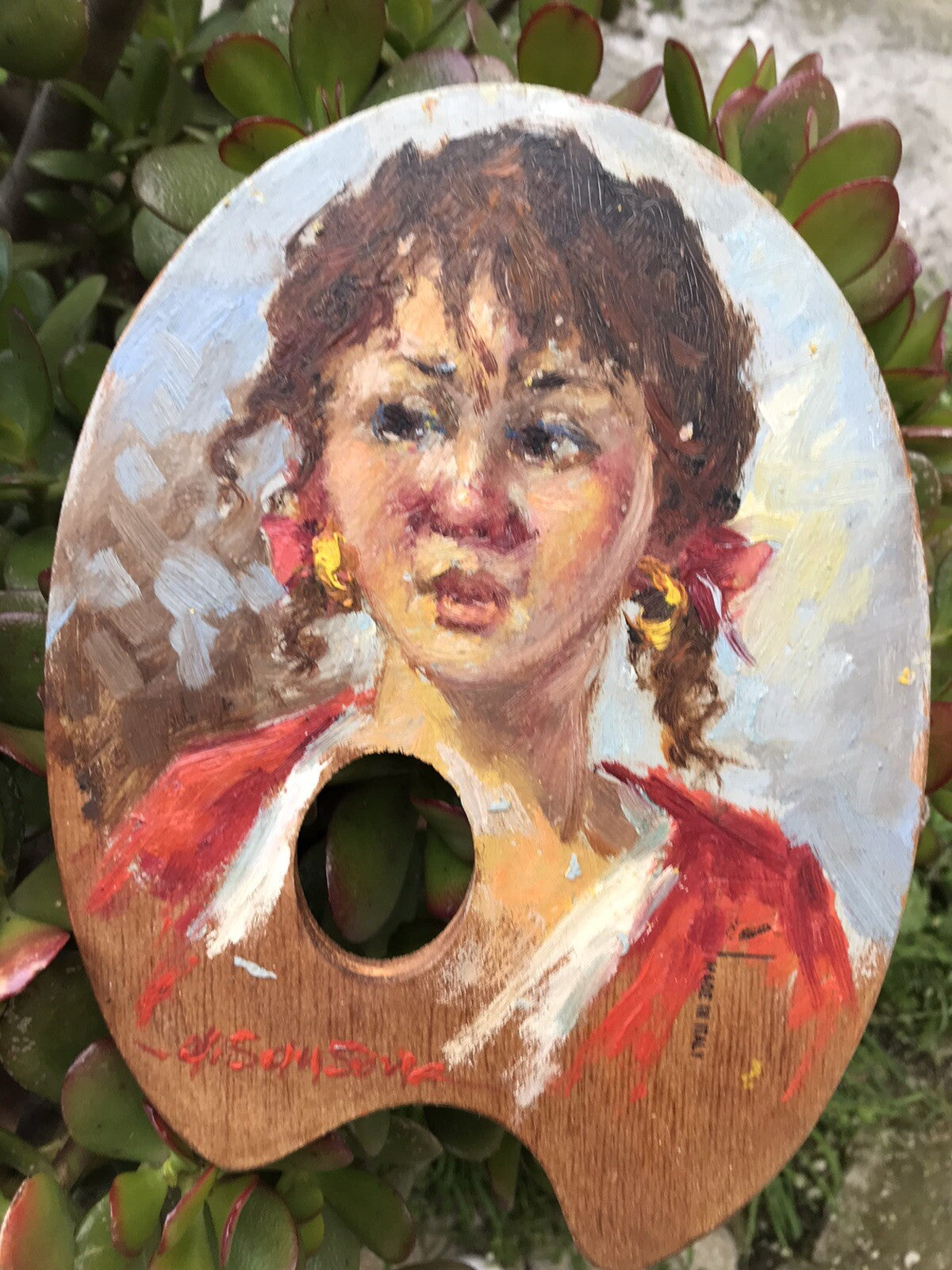 Tris Quadri Vintage Dipinti A Olio Su Tavolozza