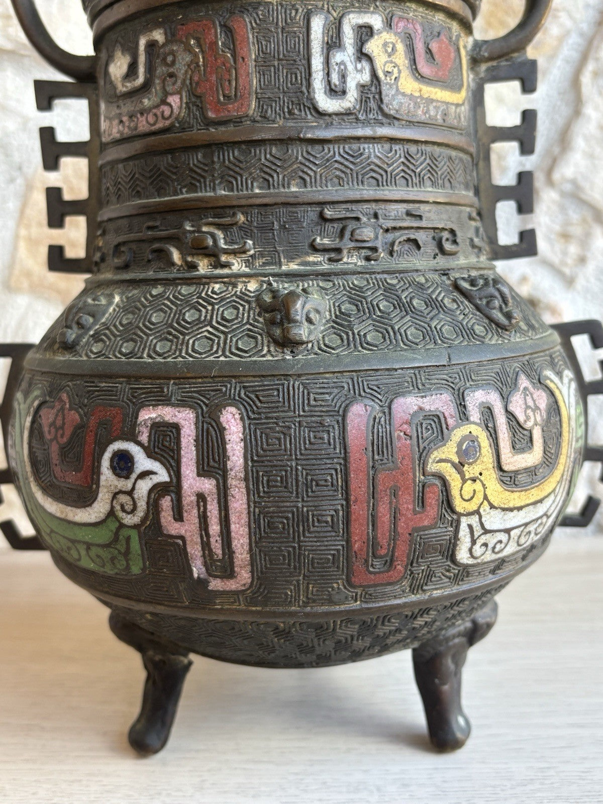 Vaso Contenitore Orientale Cinese In Bronzo