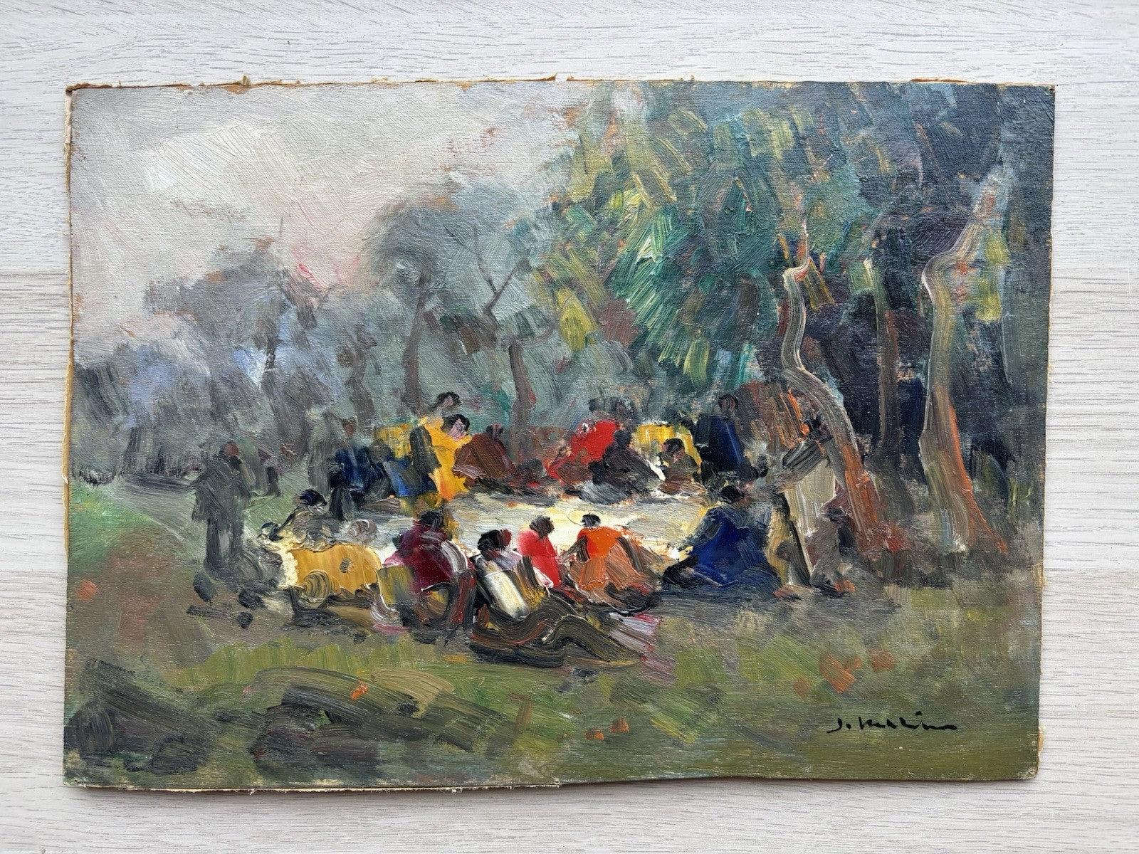 Quadro -Gruppo Di Persone- Francesco Di Marino Dipinto a olio