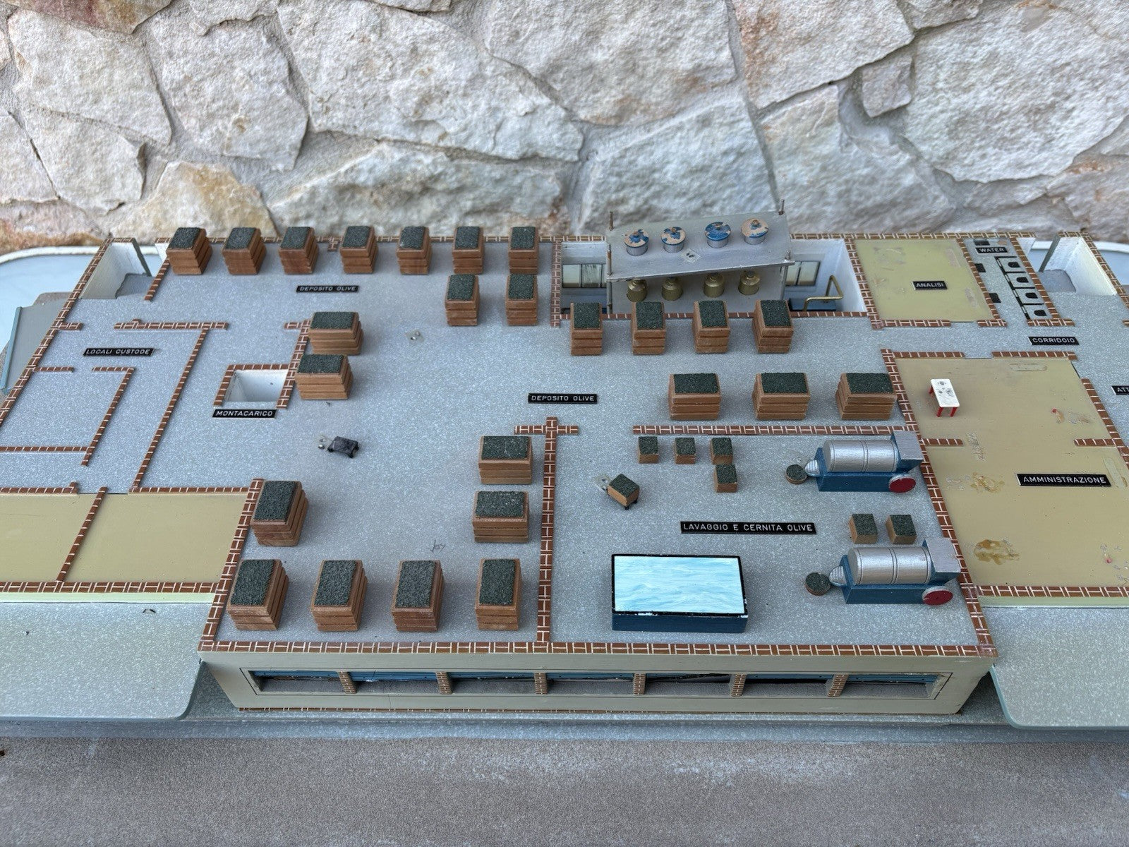 Modello Architettonico vintage, Olificio, Toffoli E Figli, Modello Scientifico