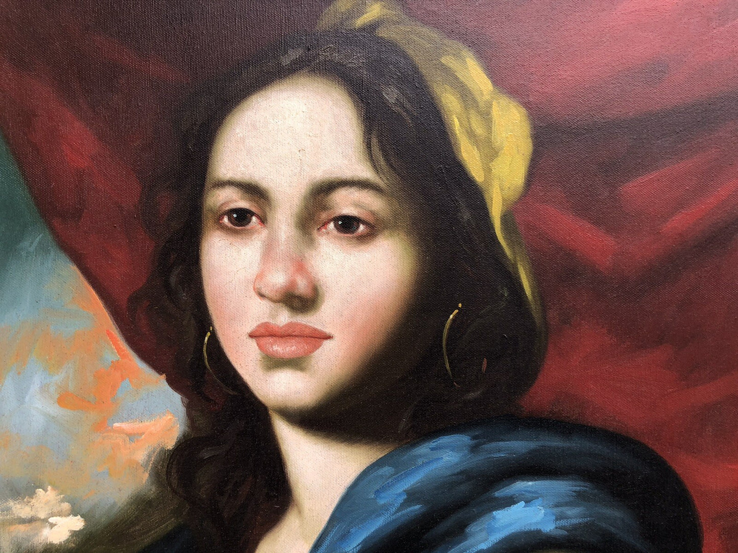 Quadro vintage Giacinto Montella dipinto a olio su tela