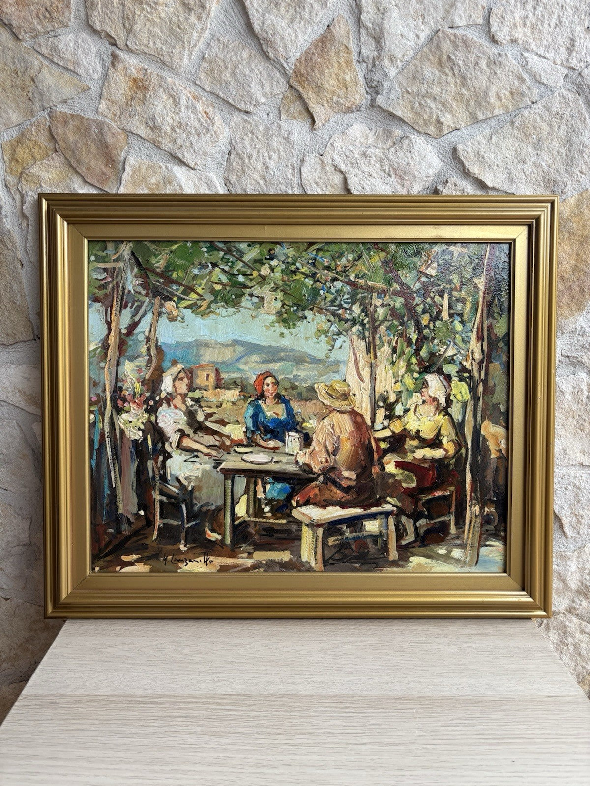 Quadro -Scampagnata- Nicola Canzanella dipinto a olio