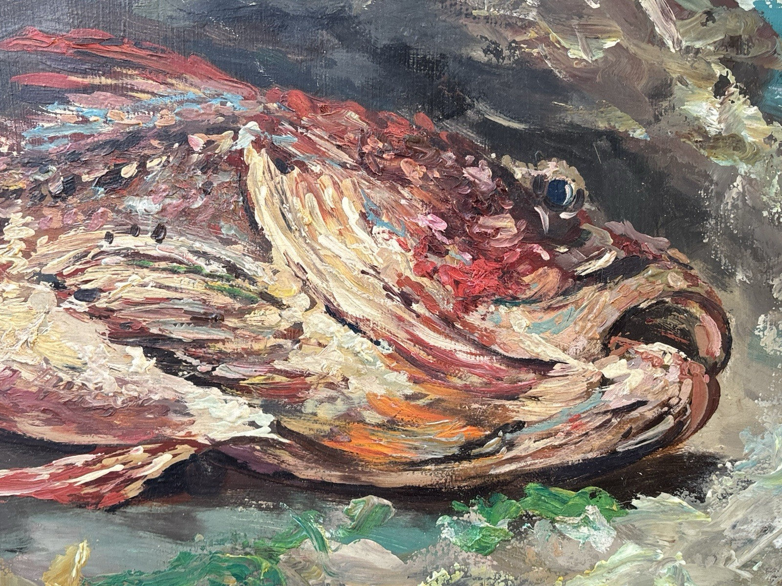 Quadro -Scorfano Rosso- Guido Casciaro dipinto a olio