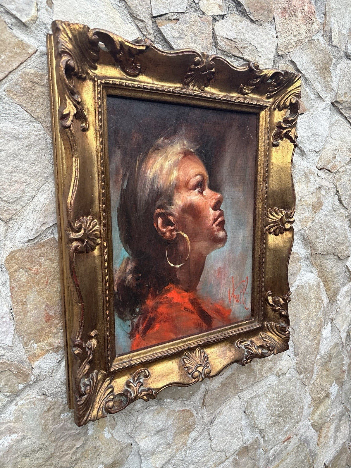 Quadro -Figura Di Donna- Luigi Anelli- dipinto a olio