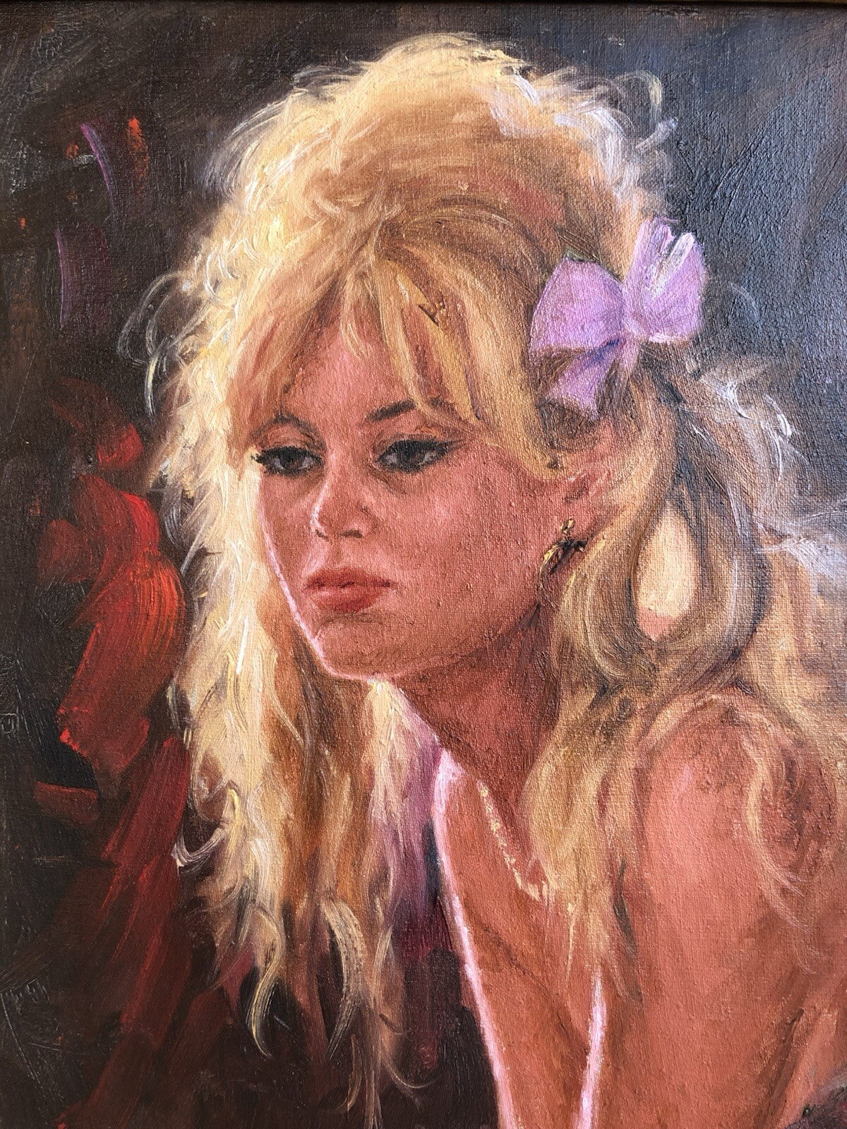 Quadro -Figura Di Donna- dipinto a olio su tela