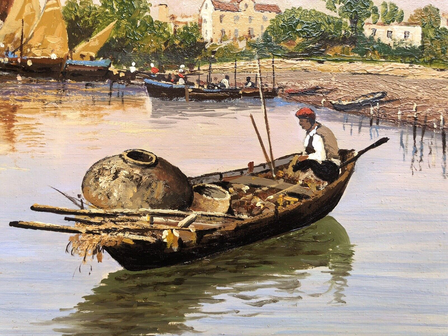 Quadro vintage -Marina- dipinto a olio su tela