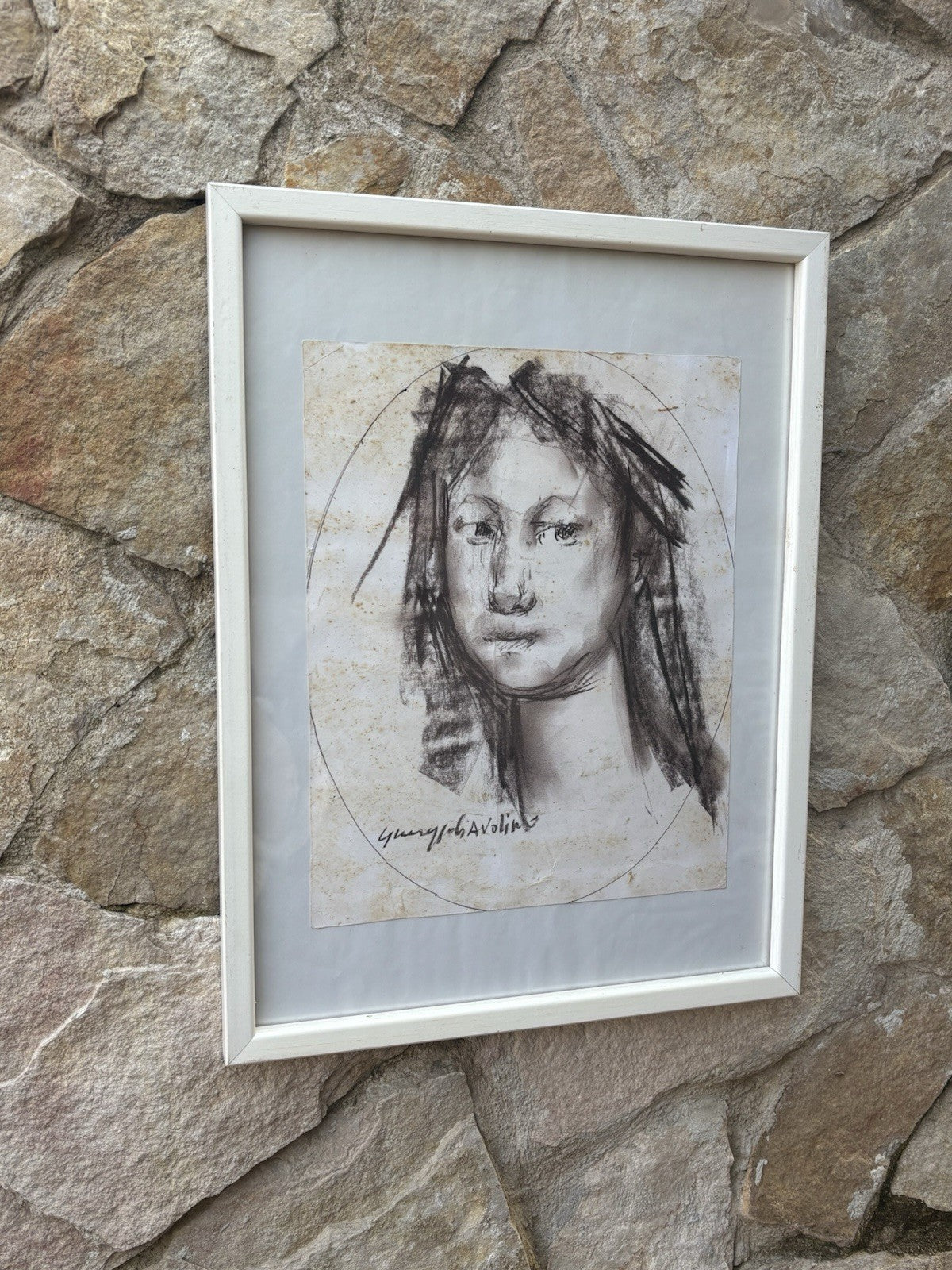 Quadro -Volto Di Donna- Giuseppe Ciavolino- disegno su carta