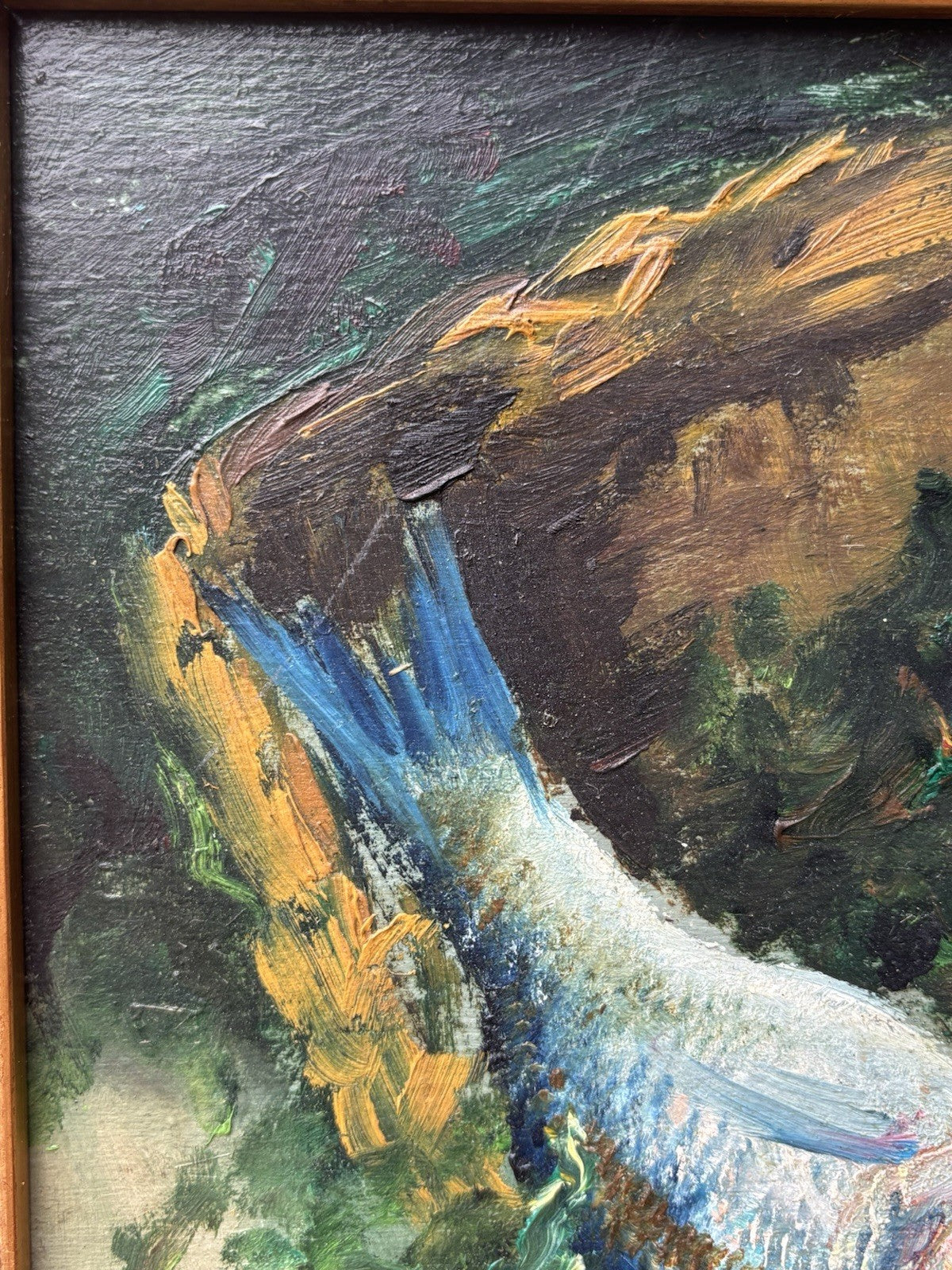 Quadro -Pesci- dipinto a olio su tavoletta