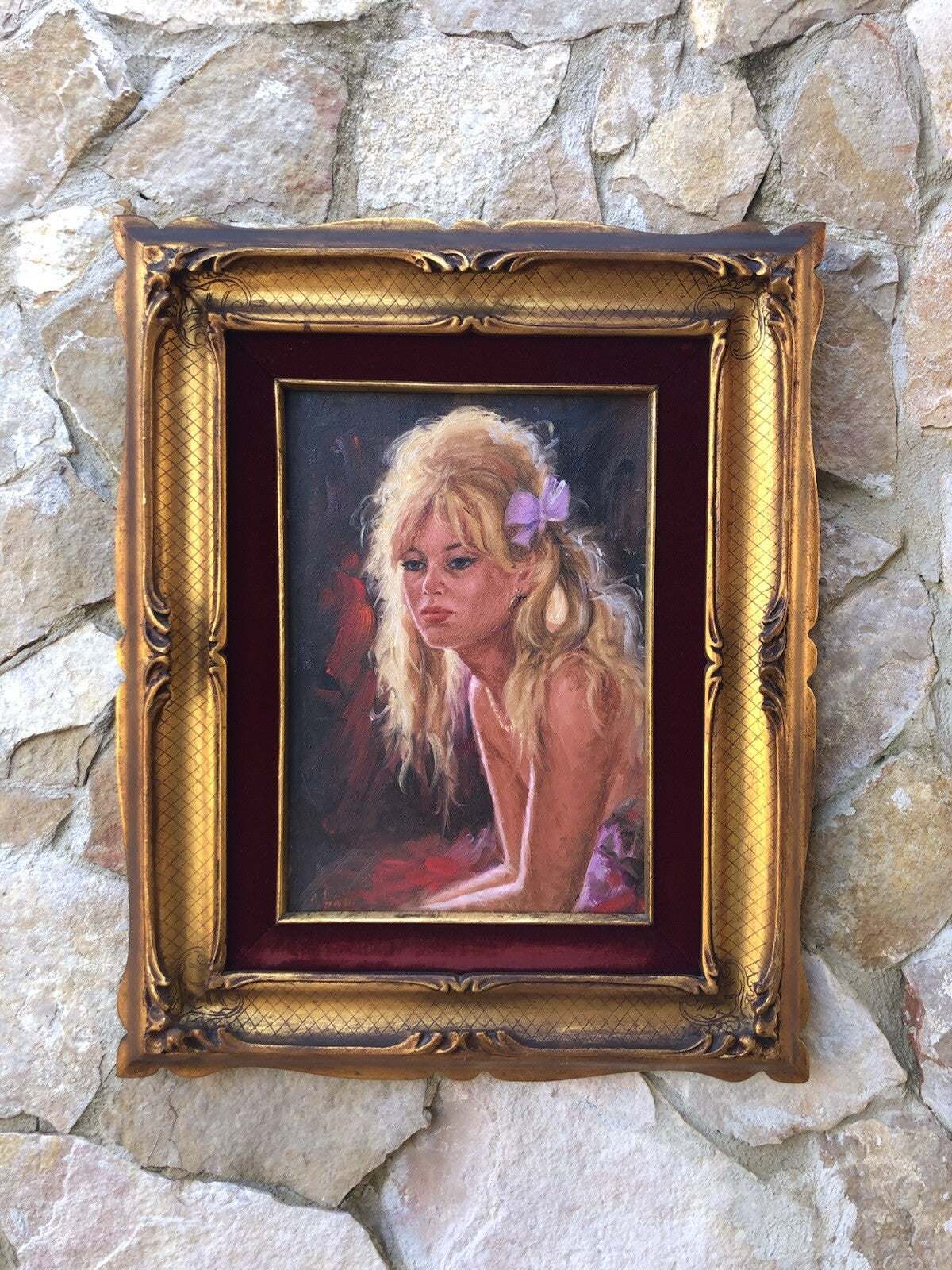 Quadro -Figura Di Donna- dipinto a olio su tela