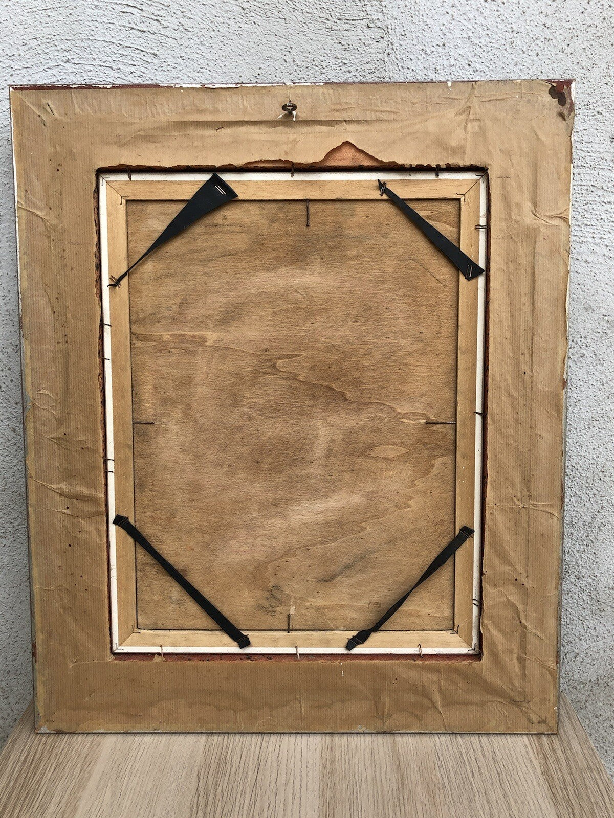 Quadro vintage -Figure Scugnizzi- realizzato a pastello su tavoletta